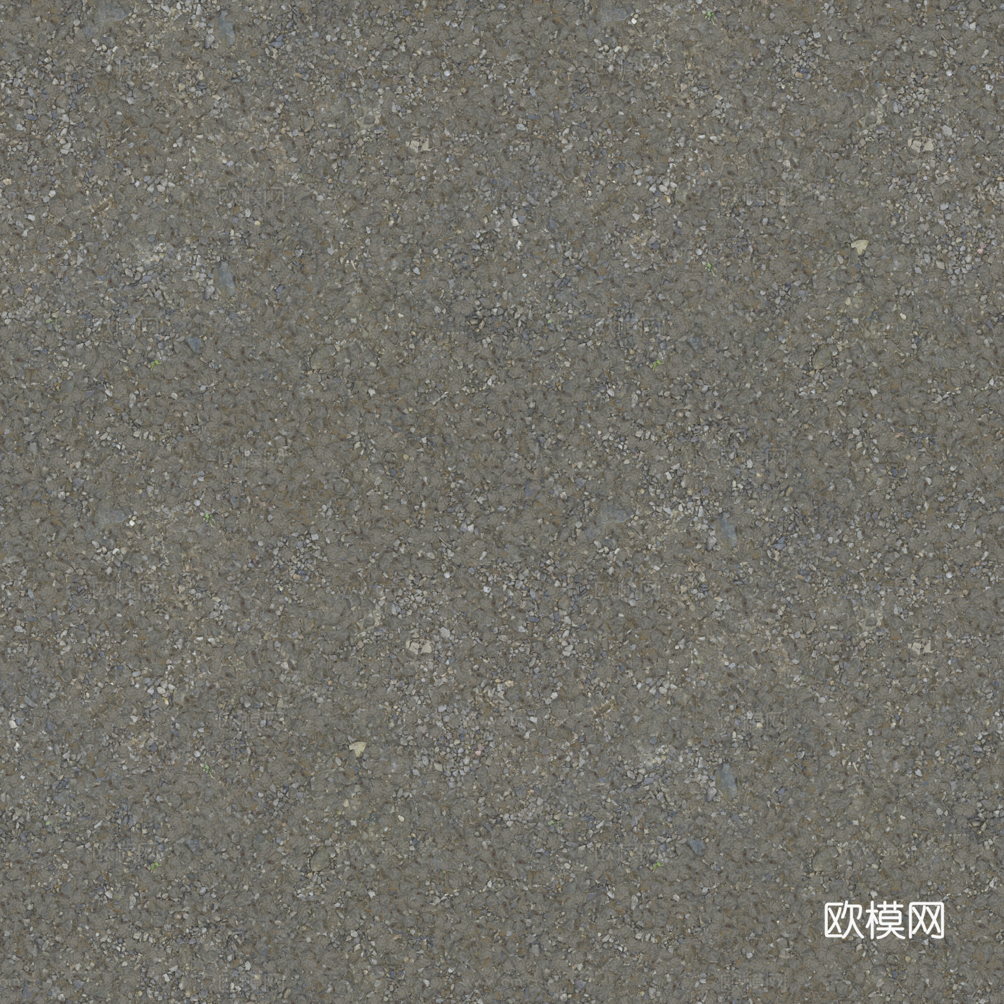 砾石地面碎石地面鹅卵石地面铺路石地面 PBR材质贴图 2k
