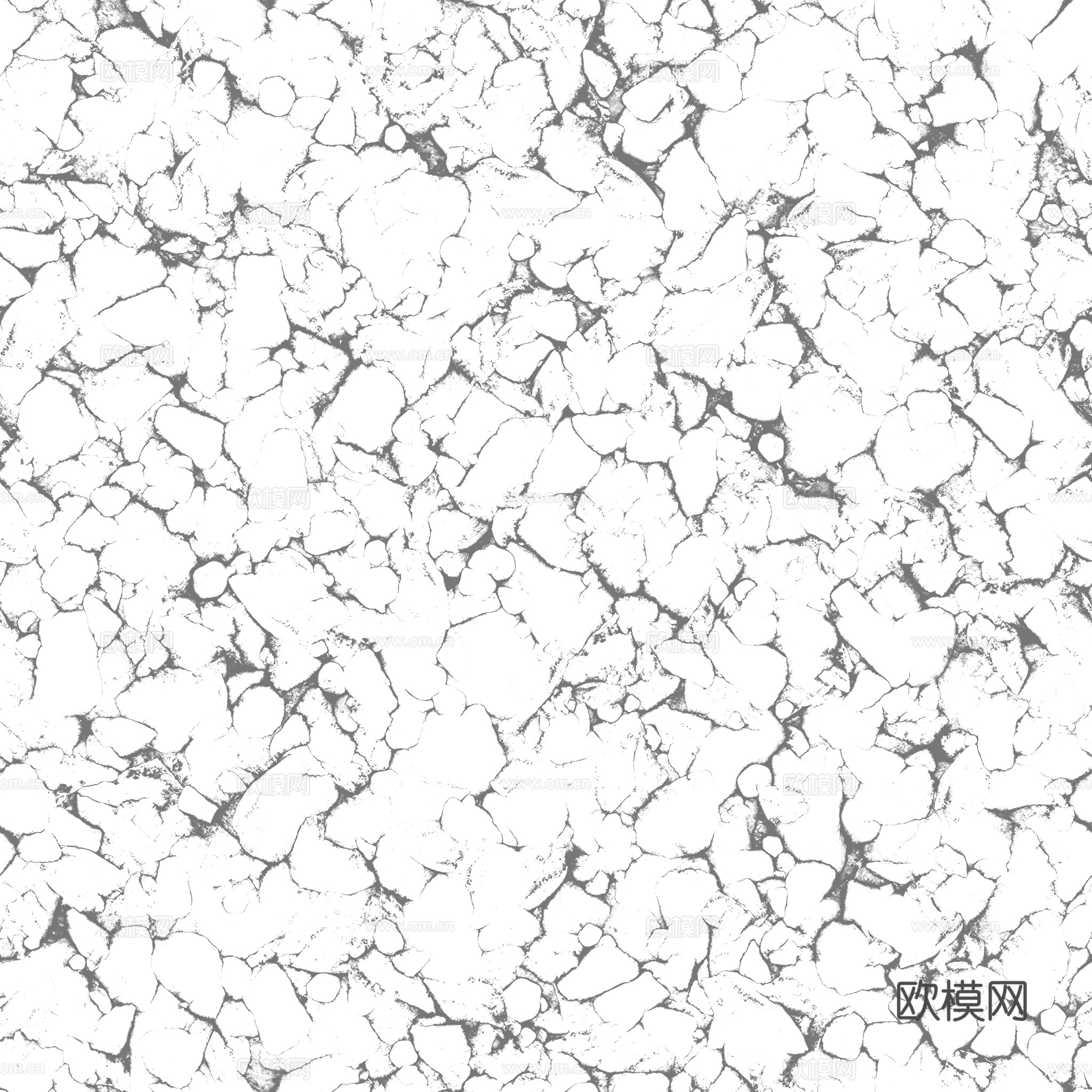 鹅卵石地面砾石地面碎石地面铺路石 PBR材质贴图 2k