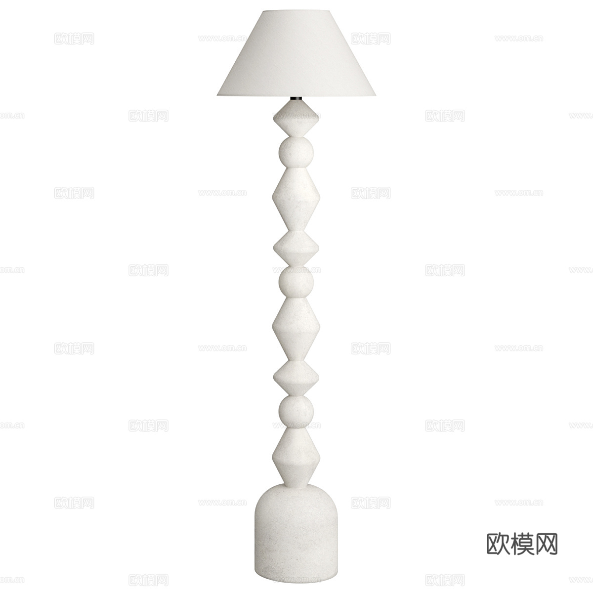 现代侘寂装饰落地灯3d模型下载（渲染图3）