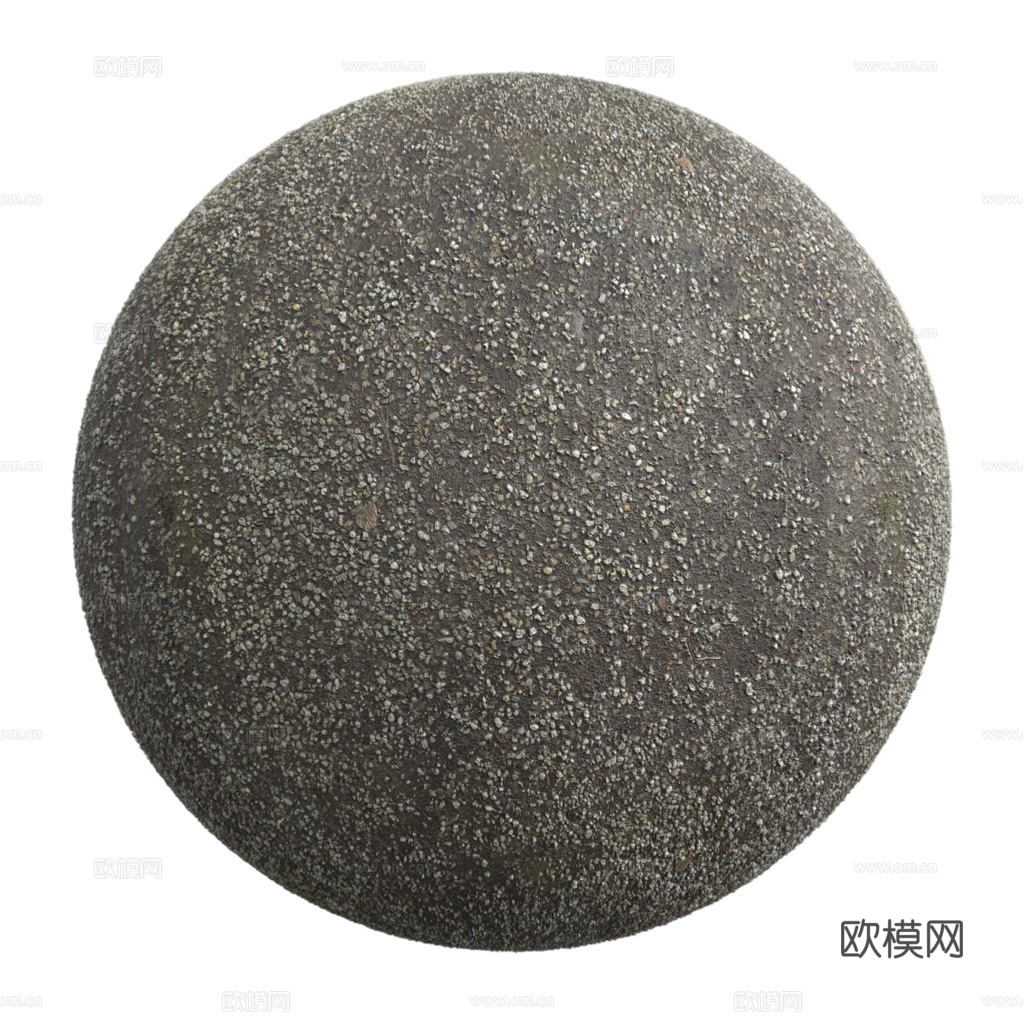砾石地面碎石地面鹅卵石地面铺路石地面 PBR材质贴图 2k
