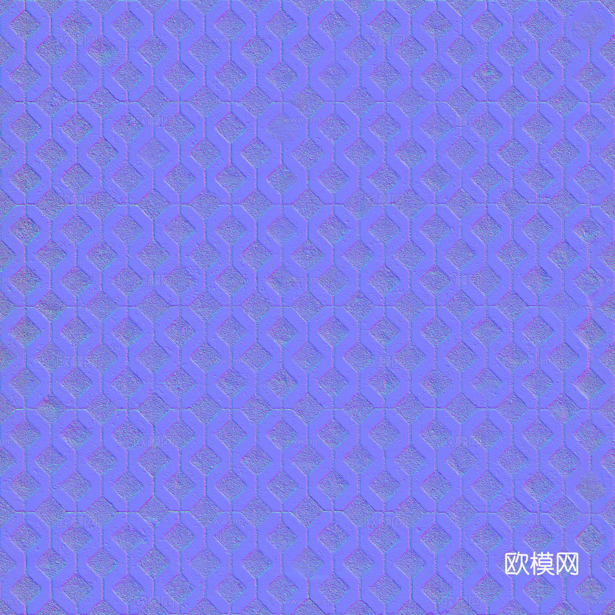 植草砖铺路石户外地面 PBR材质贴图 2K
