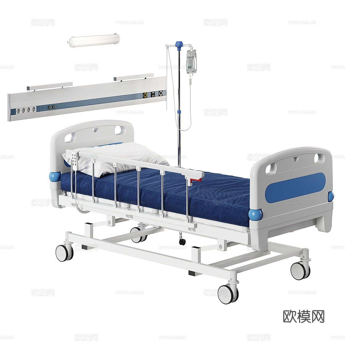 现代医疗病床3d模型