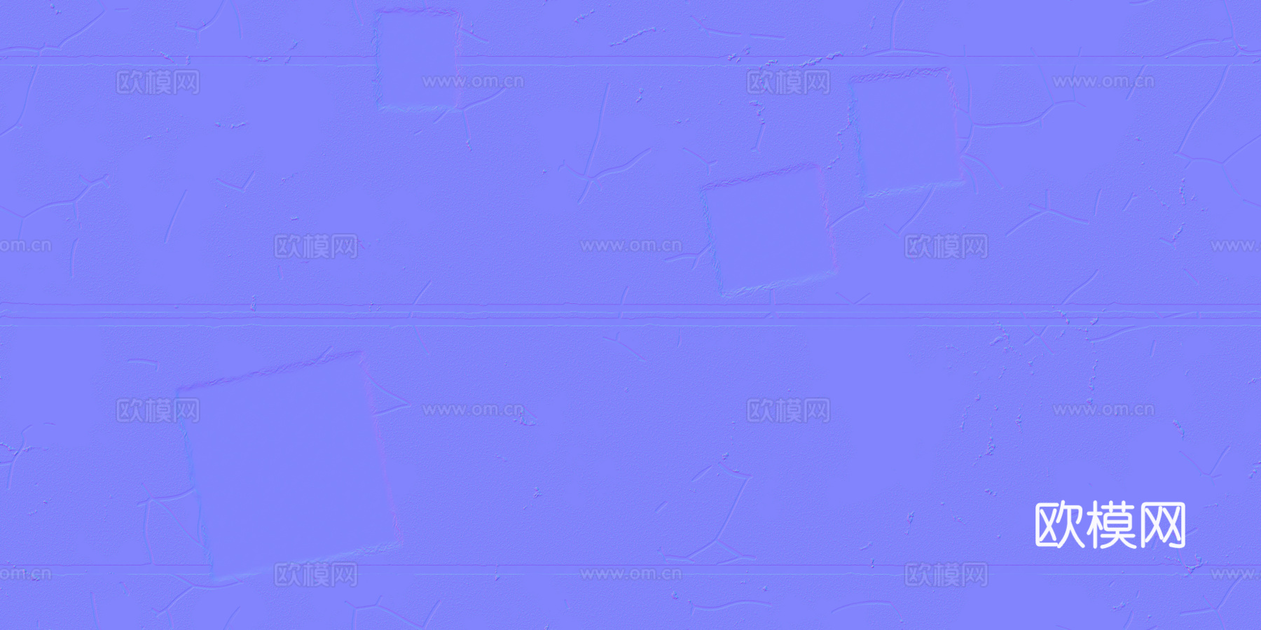 裂痕补丁双向两车道马路公路道路沥青路 PBR材质贴图 2k
