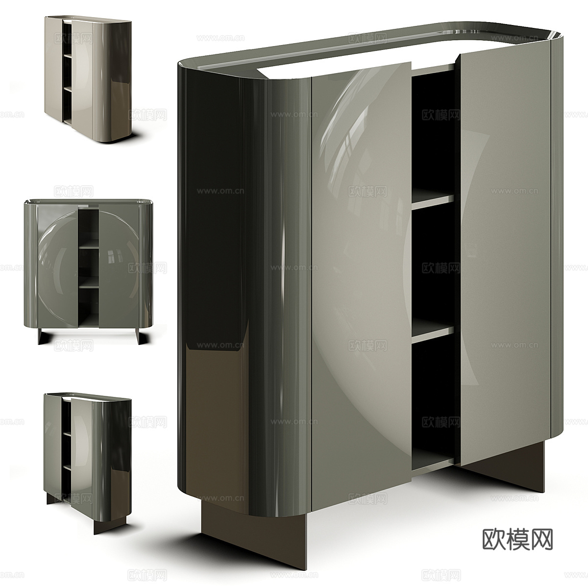 现代意式餐边柜 斗柜 装饰柜3d模型
