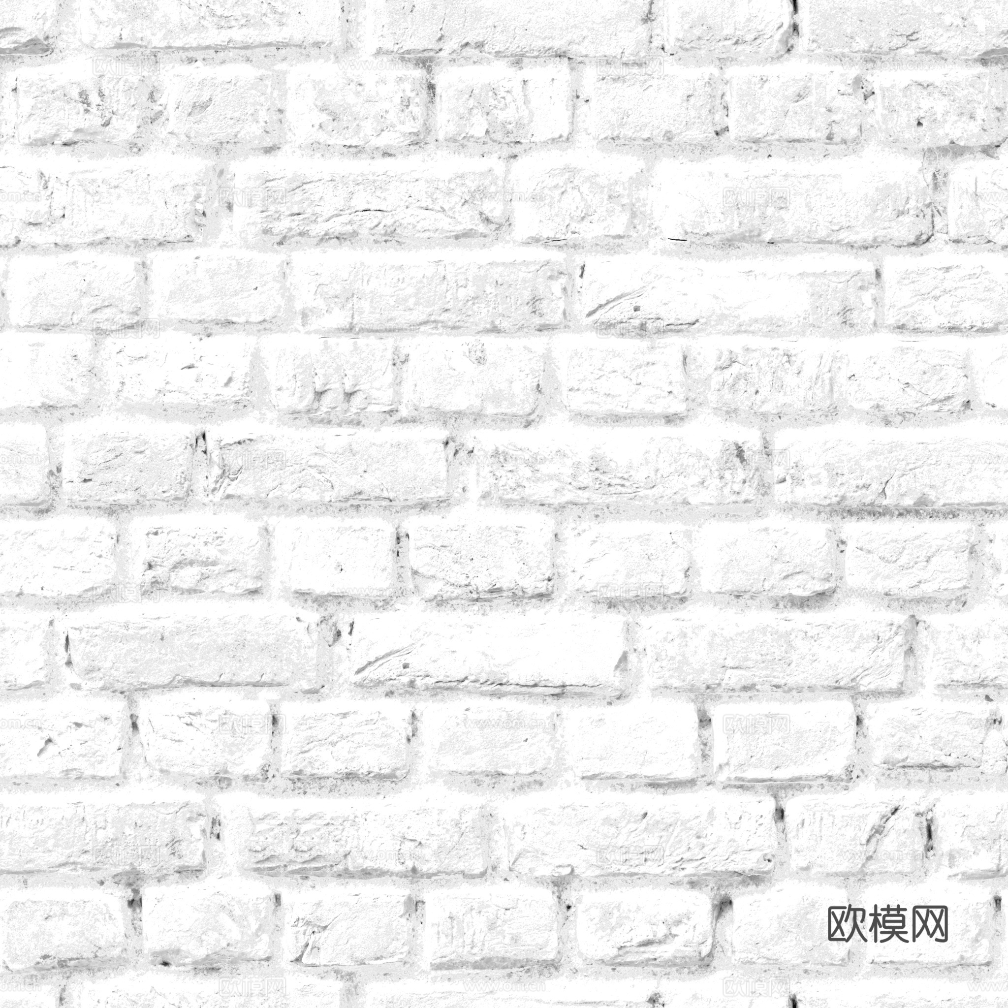 无缝破旧墙砖户外砖 PBR材质贴图 2k