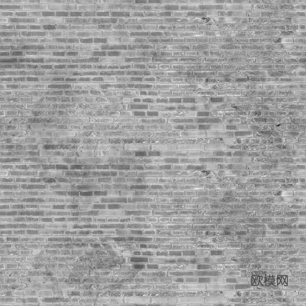 无缝老旧红砖砖墙 PBR材质贴图 1k