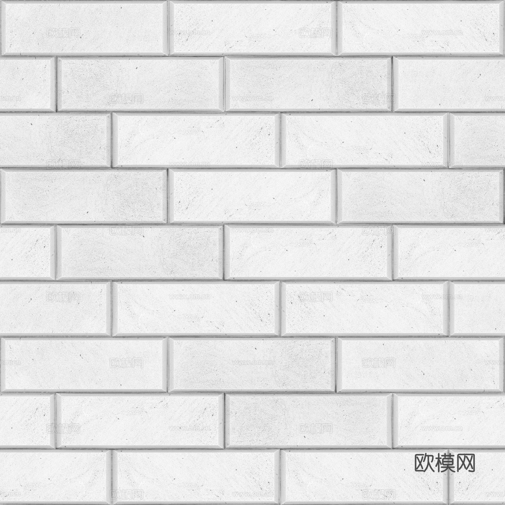 无缝灰色砖墙砖地 PBR材质贴图 2k