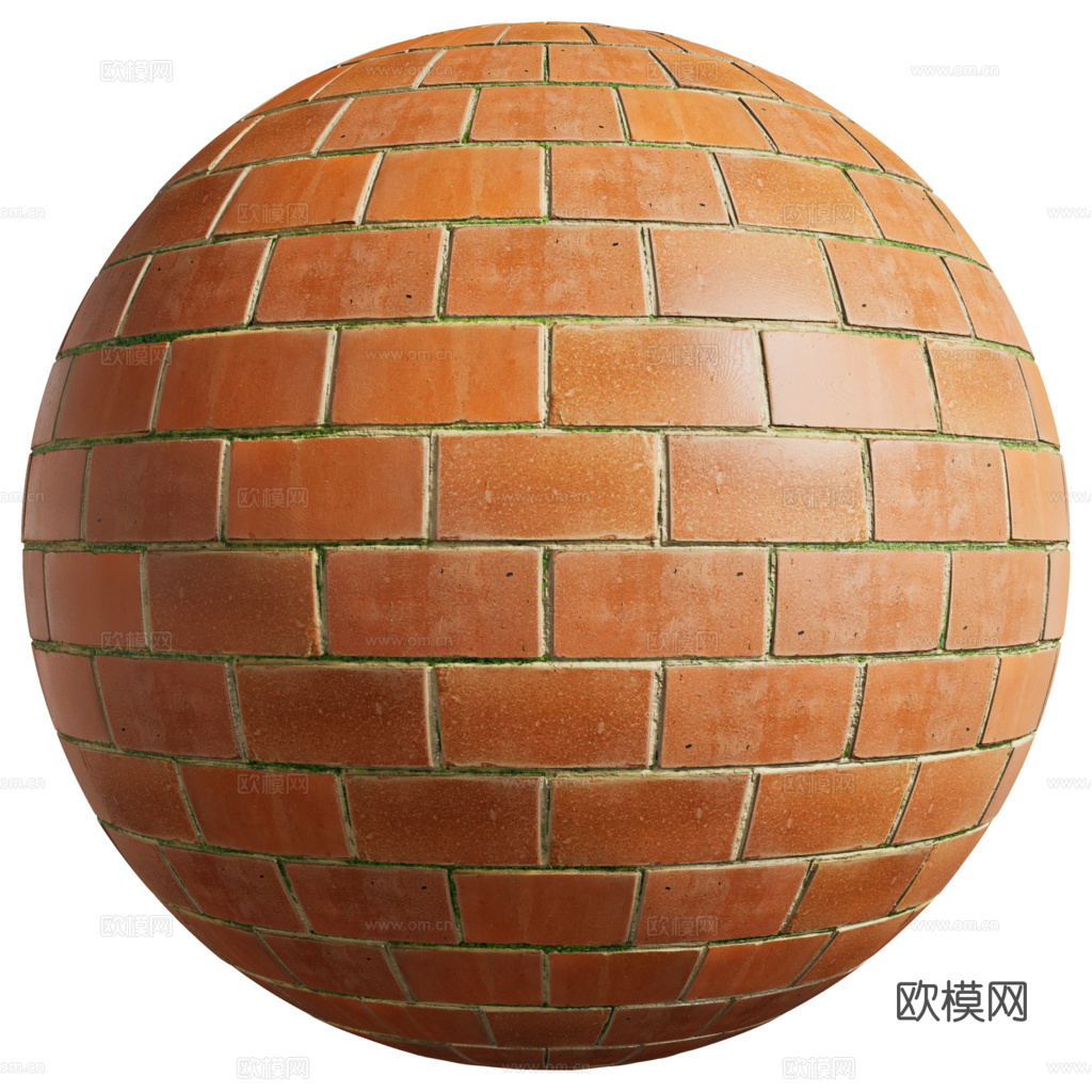 无缝老旧红砖砖墙砖地 PBR材质贴图 2k