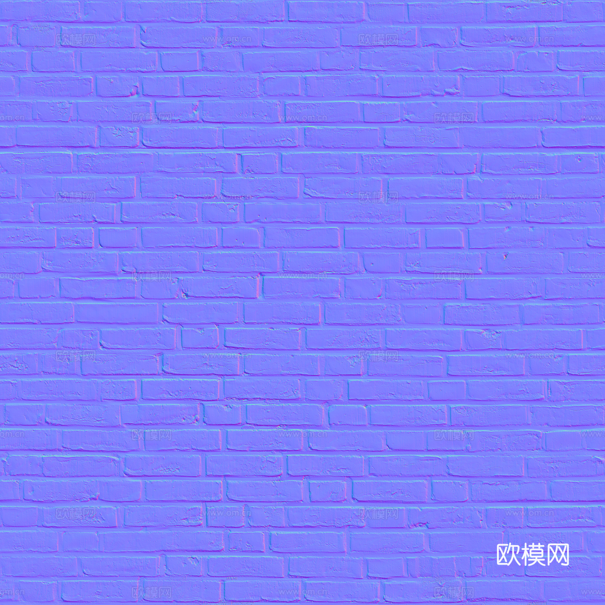 无缝红砖砖墙 PBR材质贴图 2k