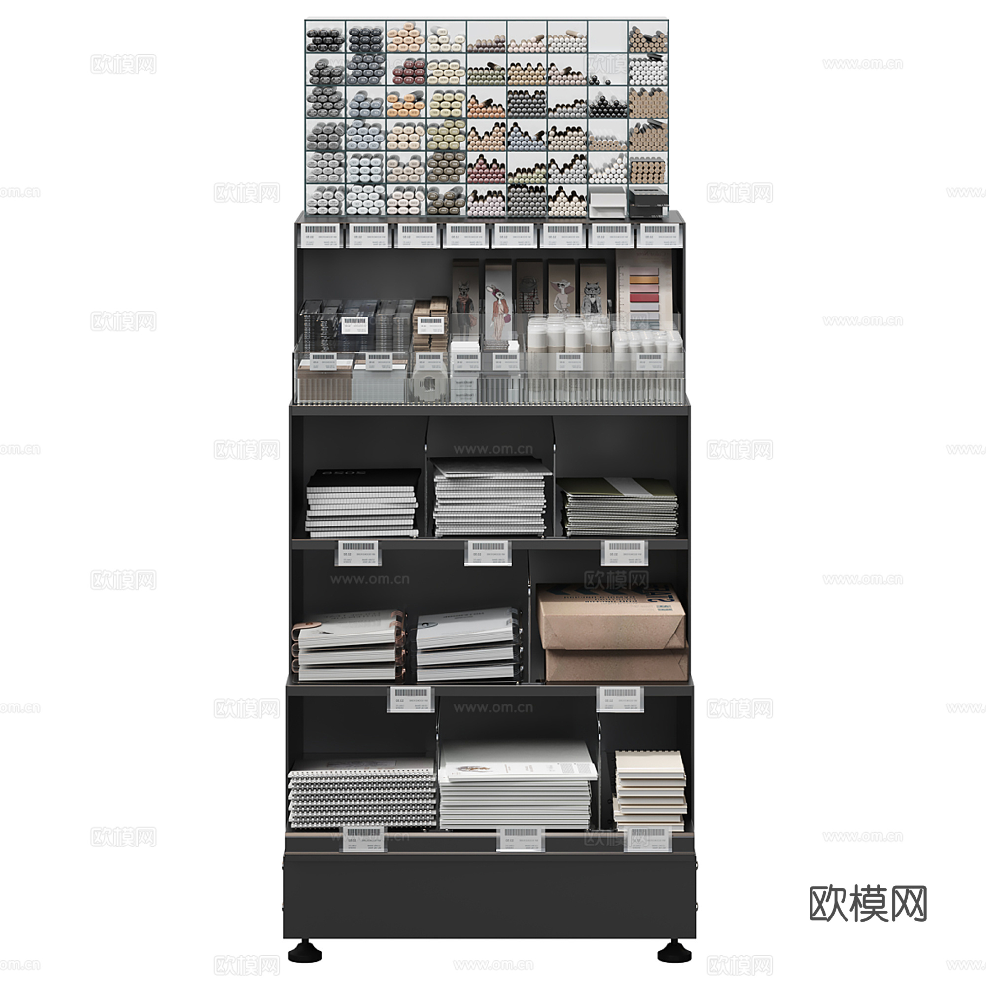 文具展柜 文具集合su模型