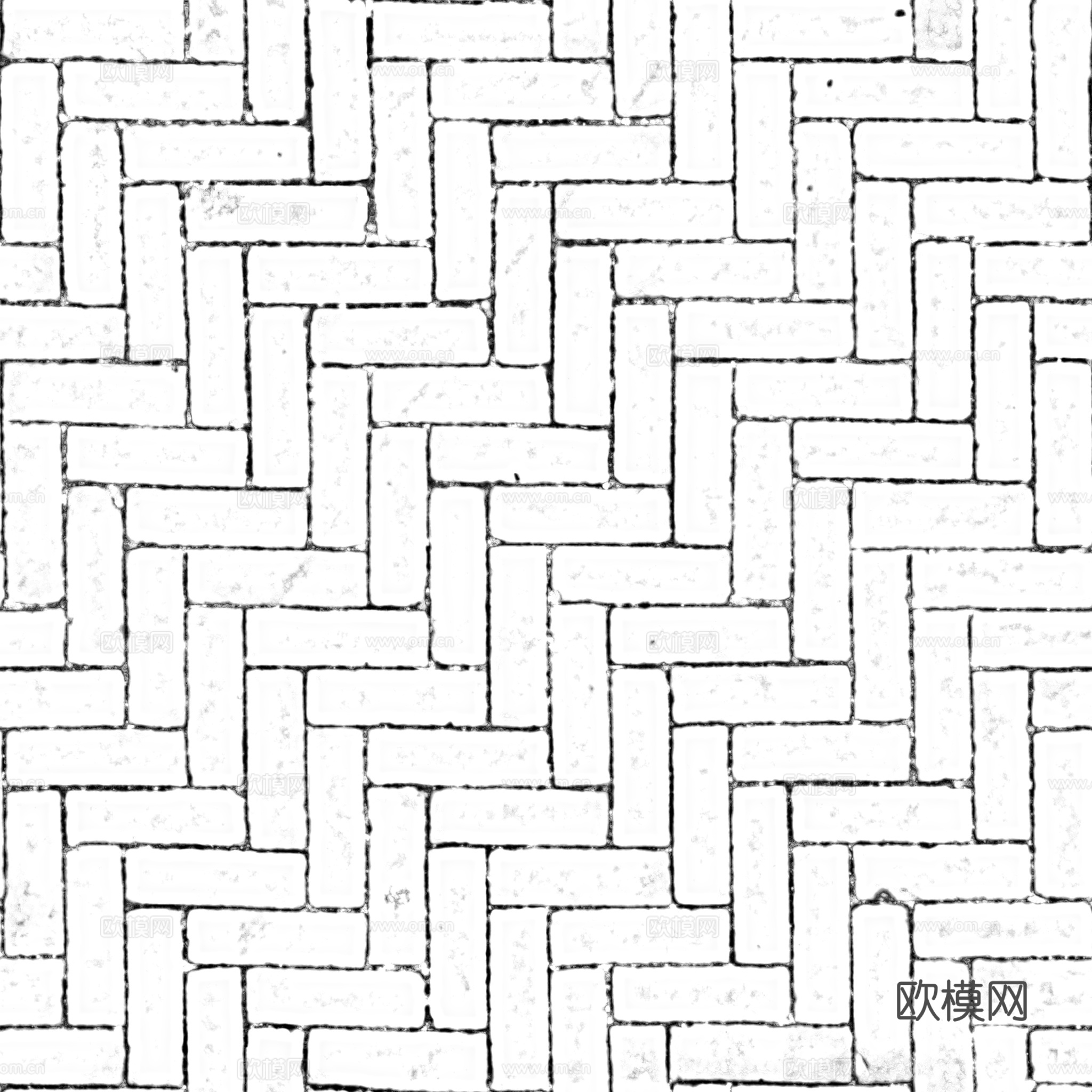 无缝老旧青砖地砖户外砖铺路砖 PBR材质贴图 2k