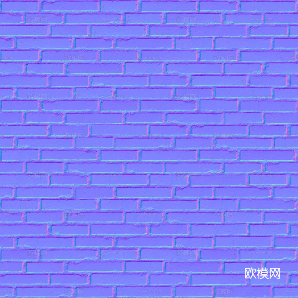 无缝红砖砖墙老旧砖墙 PBR材质贴图 1k