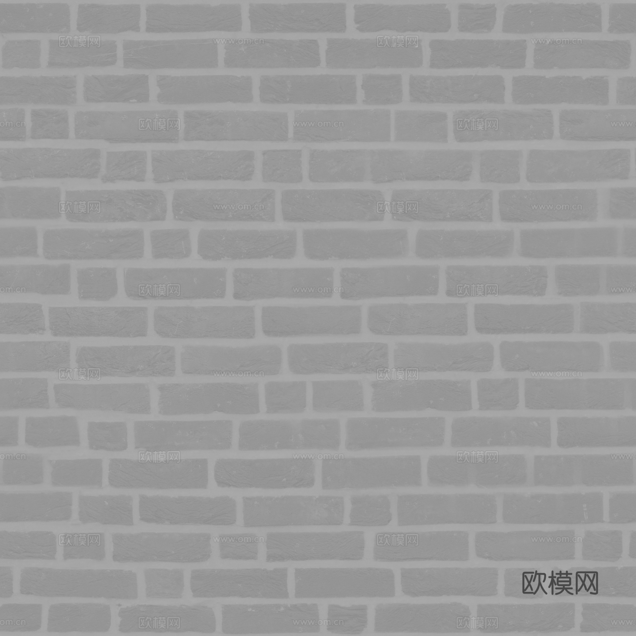 无缝红砖墙砖 PBR材质贴图 2k