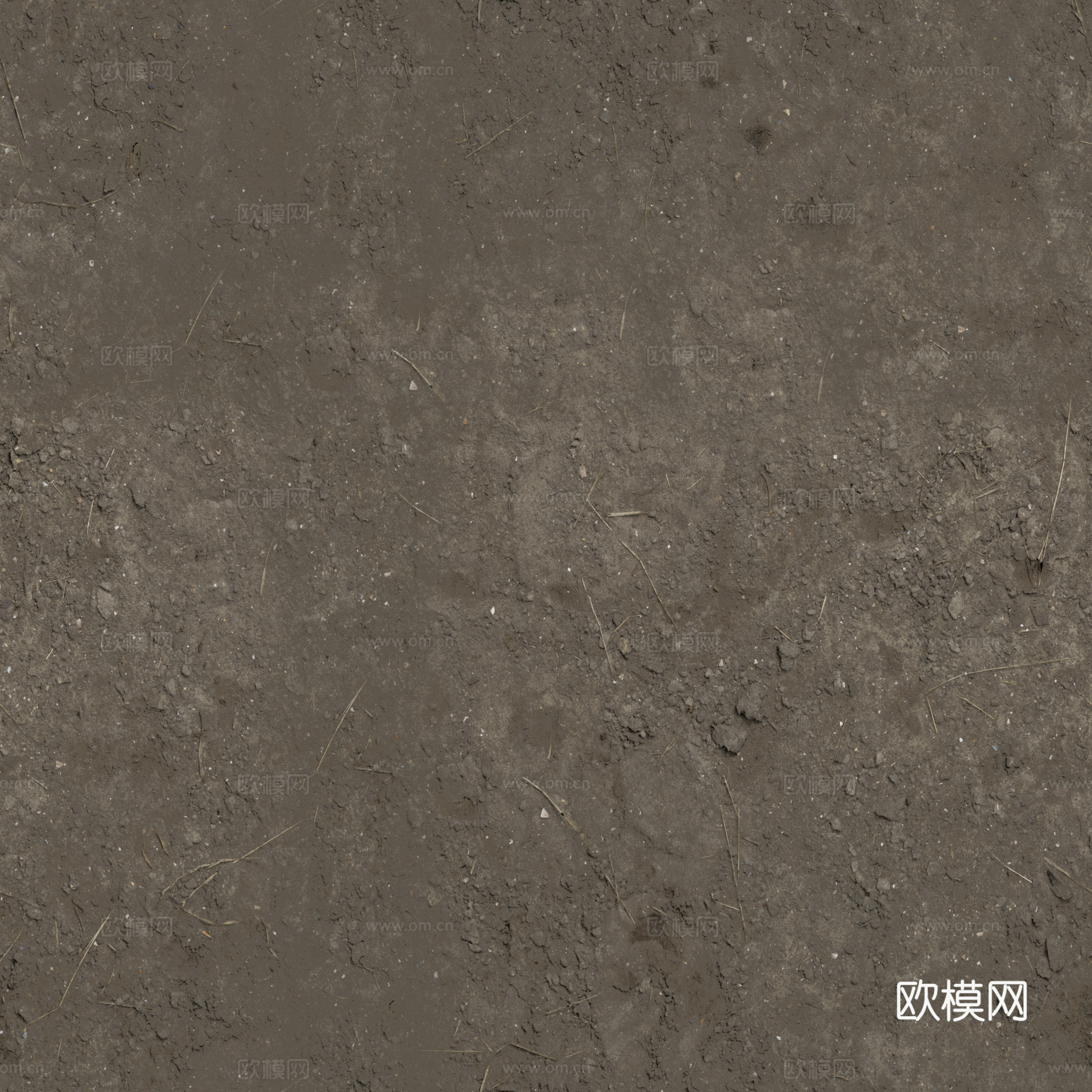 泥地土地自然地面地表 PBR材质贴图 2K
