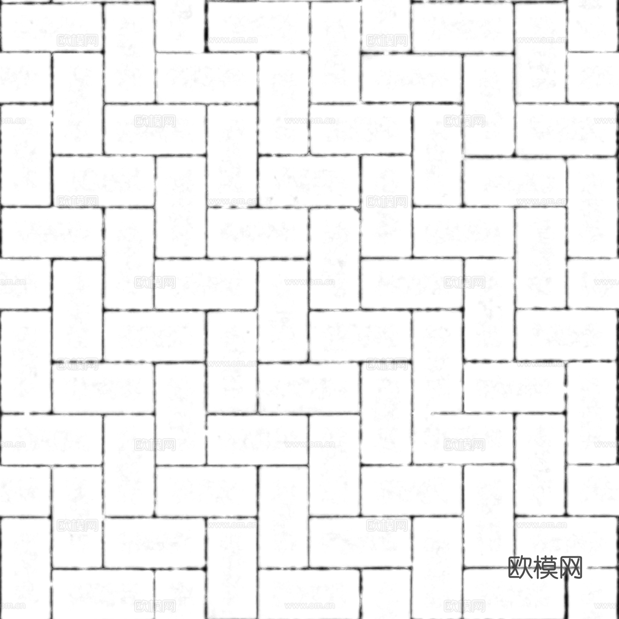 无缝水泥砖地砖户外砖铺路砖 PBR材质贴图 2k