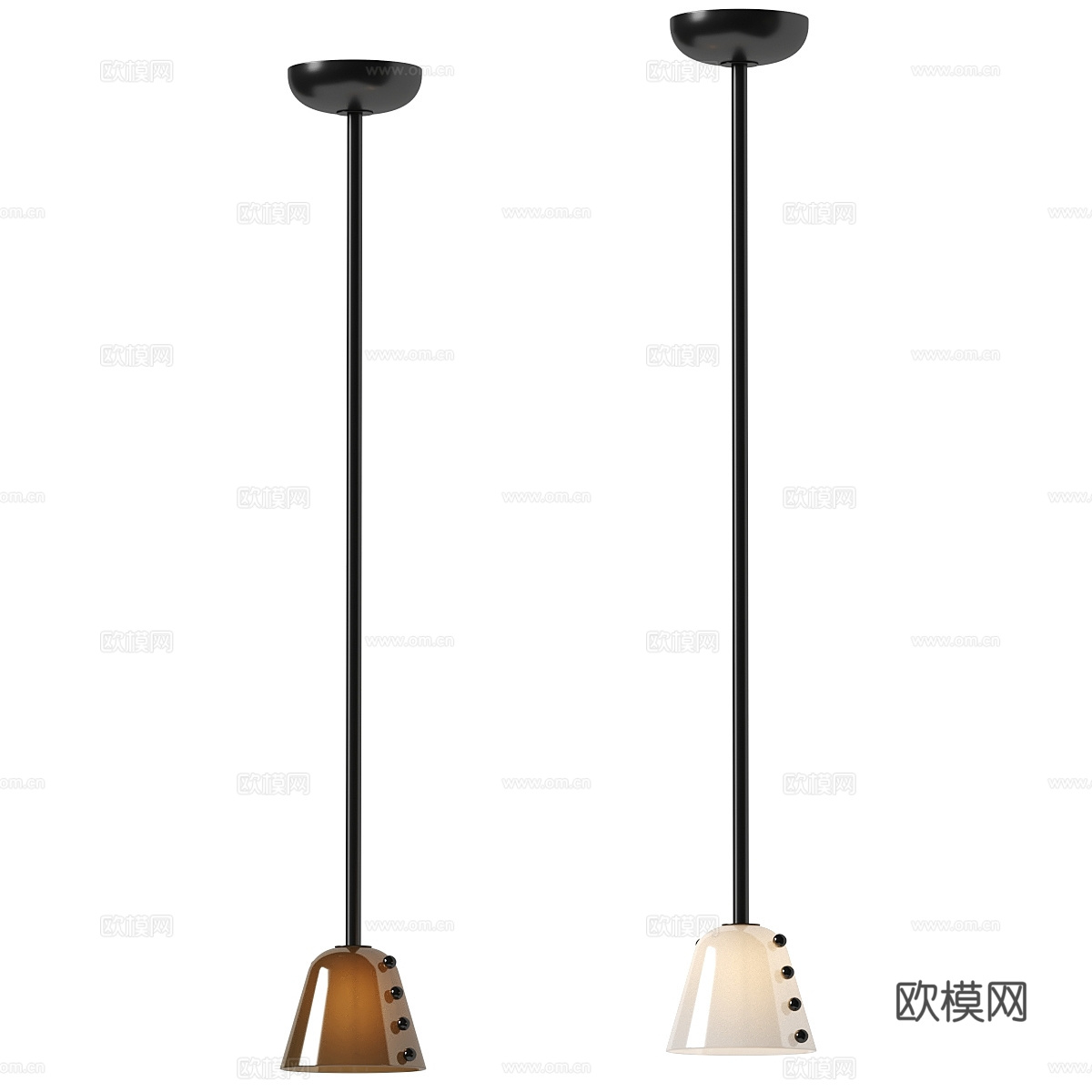 新古典玻璃装饰吊灯3d模型