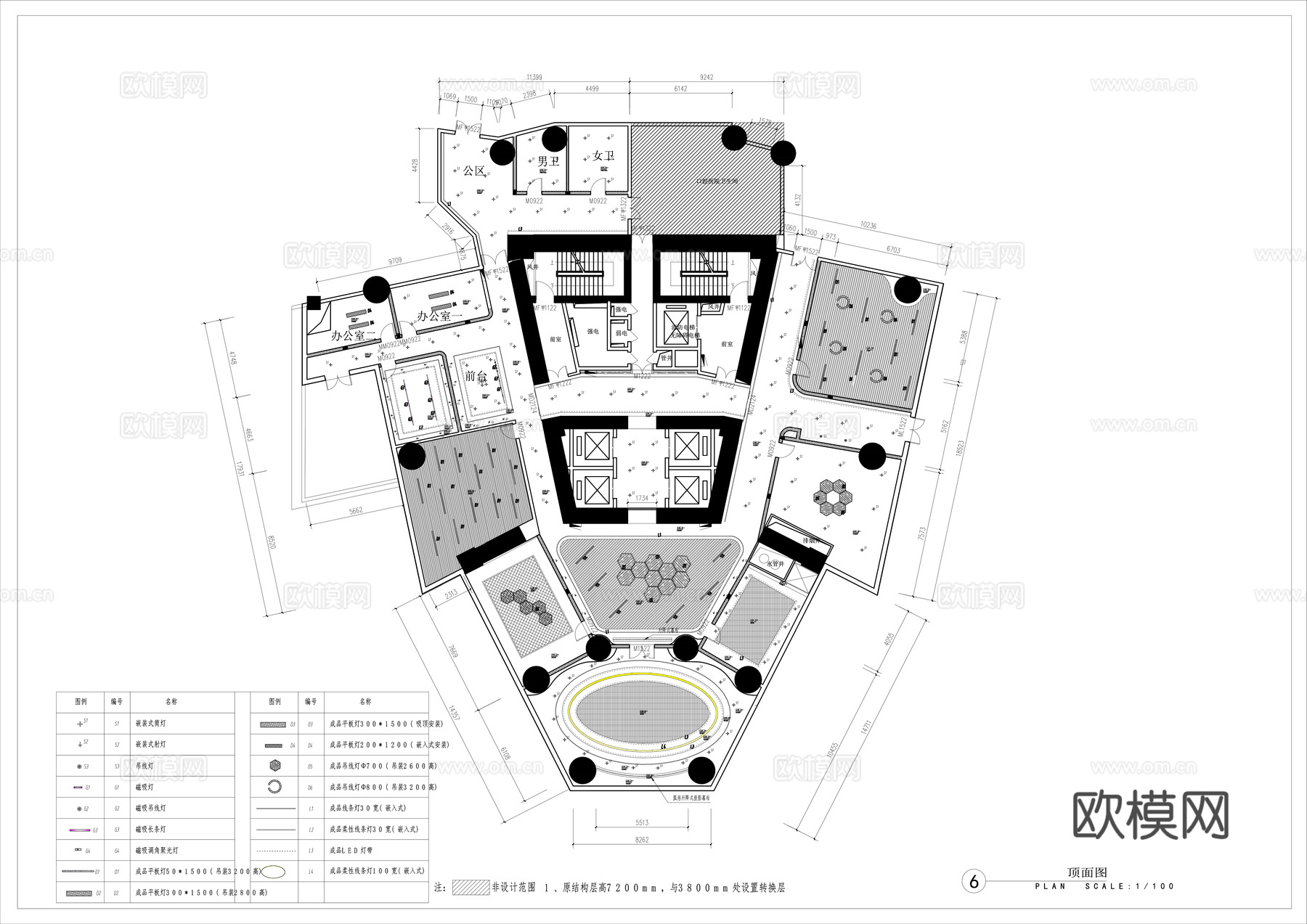 青少年活动中心施工图cad施工图
