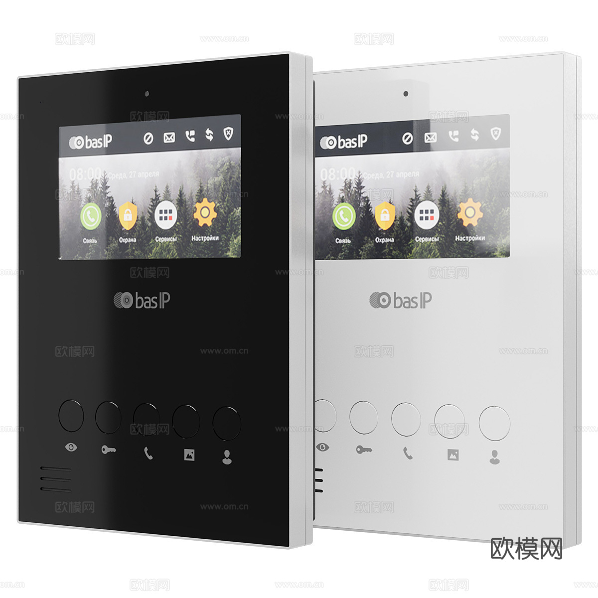 现代楼宇对讲机 可视对讲机3d模型