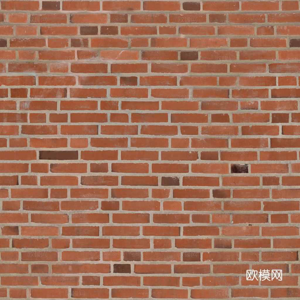 无缝红砖砖墙 PBR材质贴图 1k