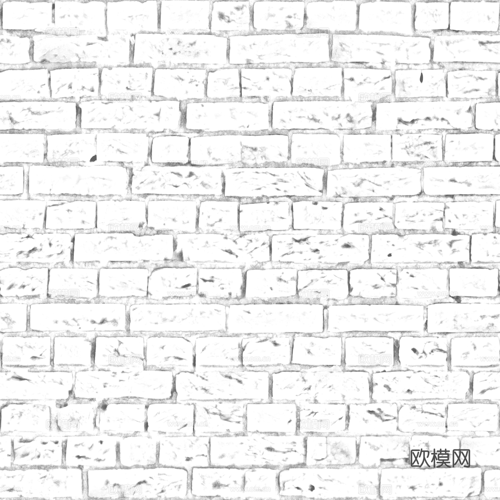 无缝老旧红砖砖墙 PBR材质贴图 2k