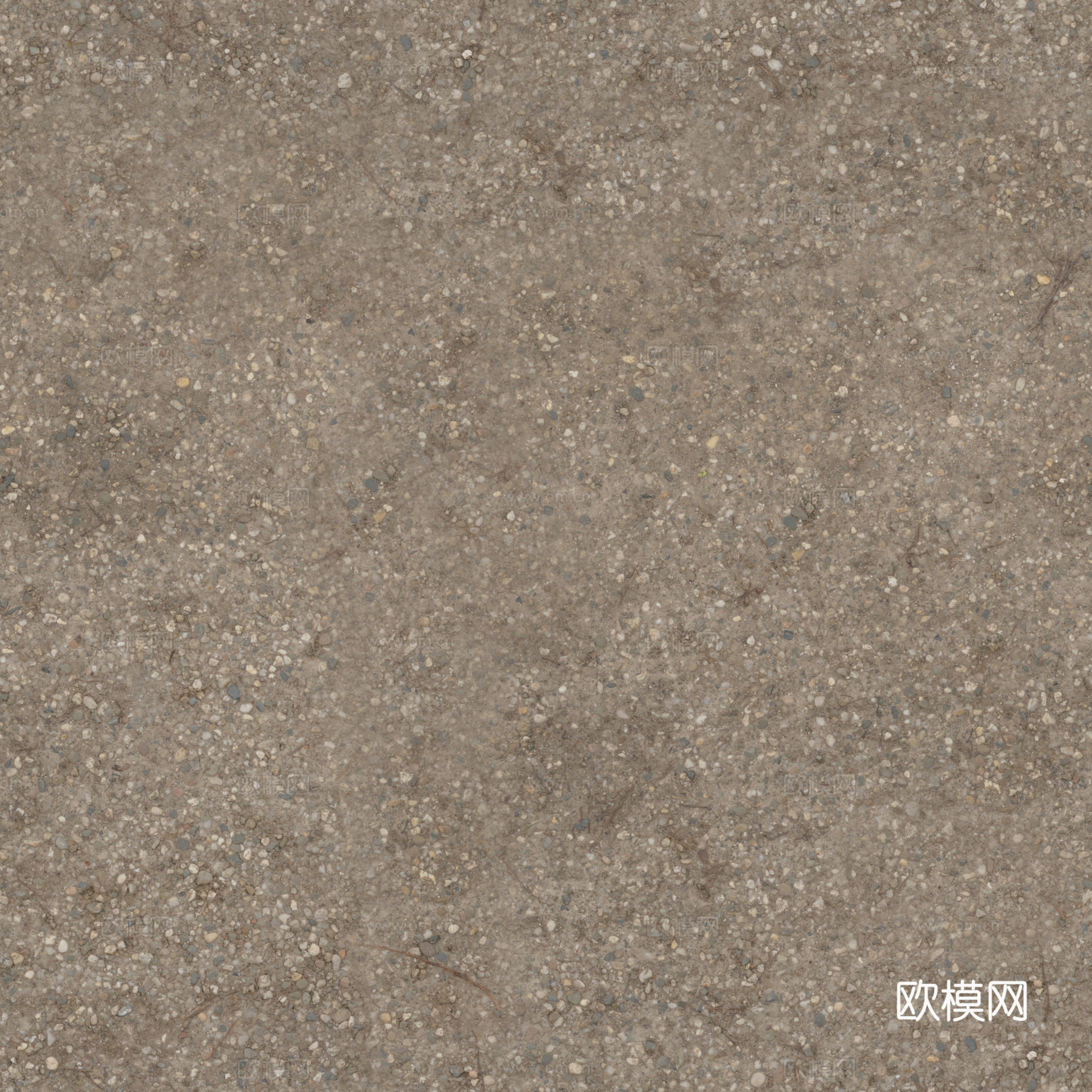 沙石地沙土地泥地碎石地自然地面地表 PBR材质贴图 2K