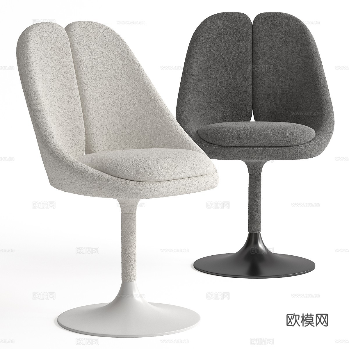 现代意式 Bobois Qiss 单椅3d模型下载（渲染图1）