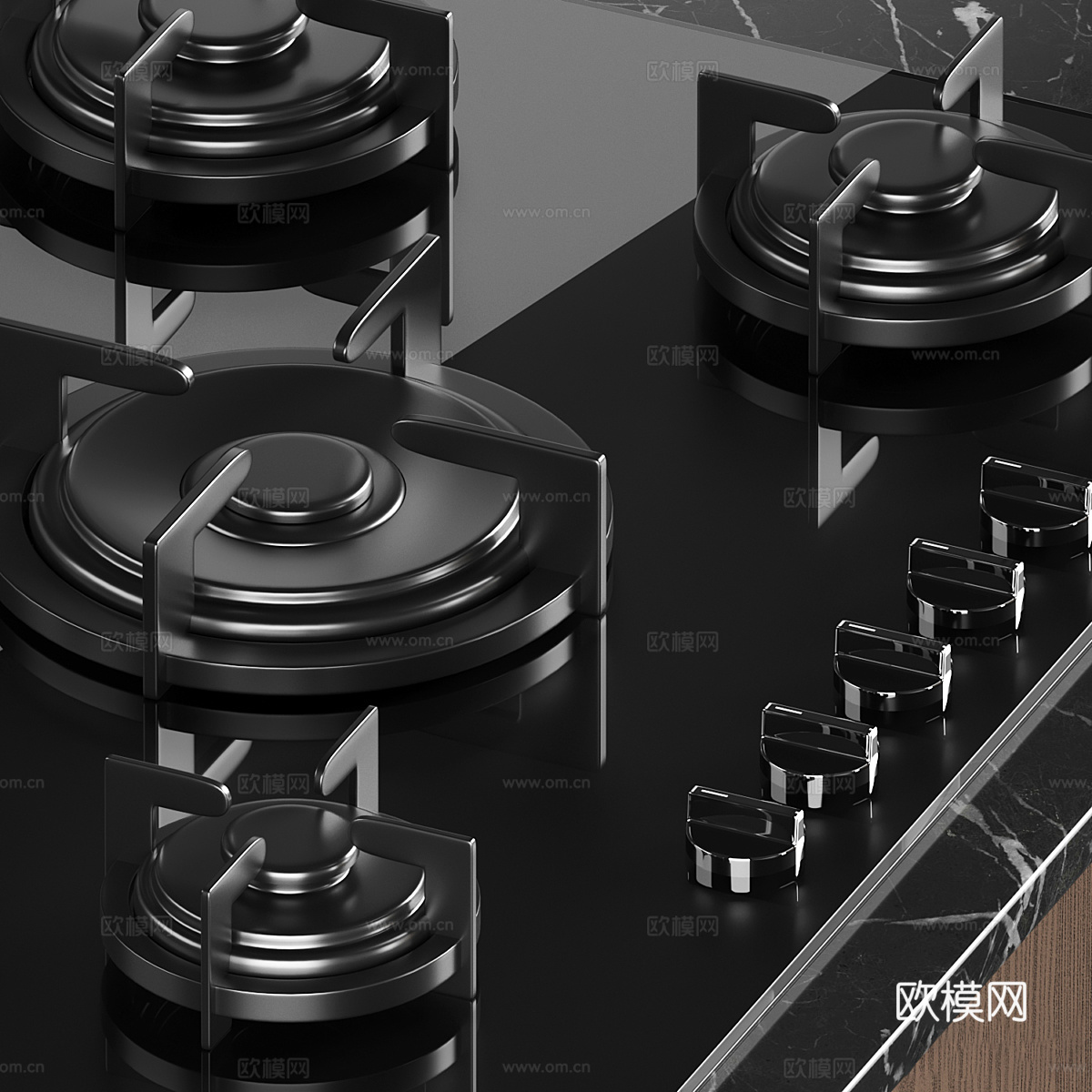 现代意式橱柜3d模型