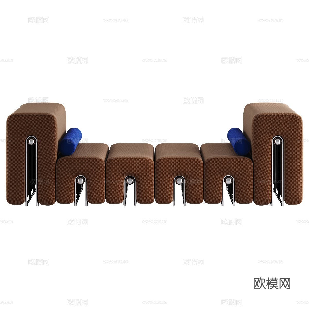 新古典布艺长凳 沙发凳 脚踏 床尾凳3d模型
