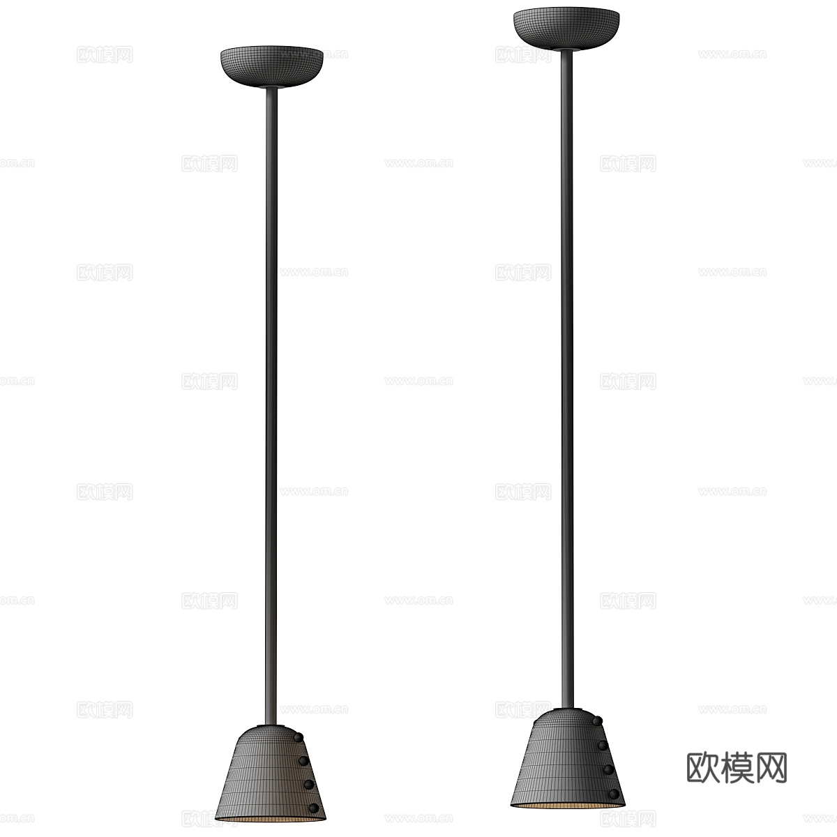 新古典玻璃装饰吊灯3d模型