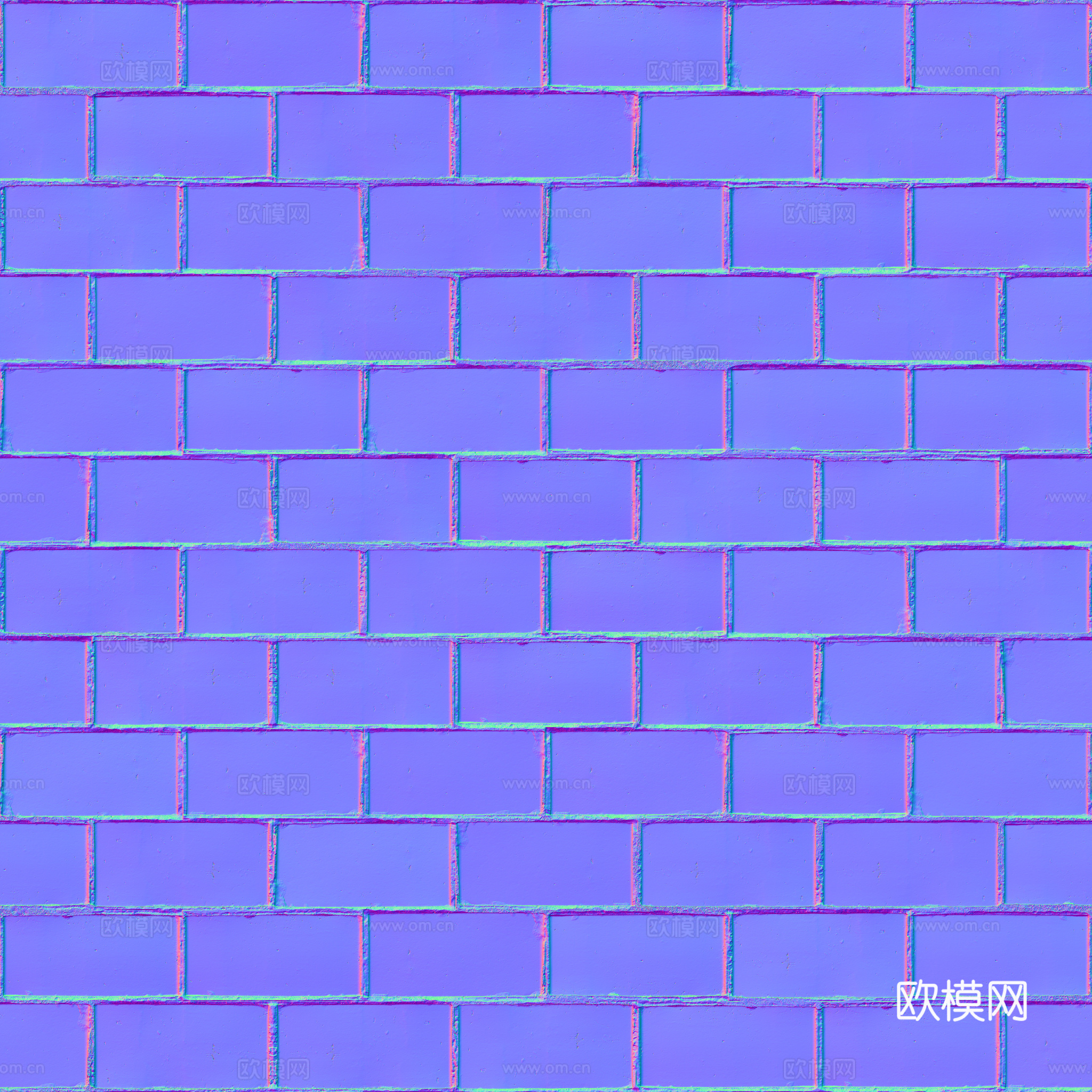 无缝老旧红砖砖墙砖地 PBR材质贴图 2k