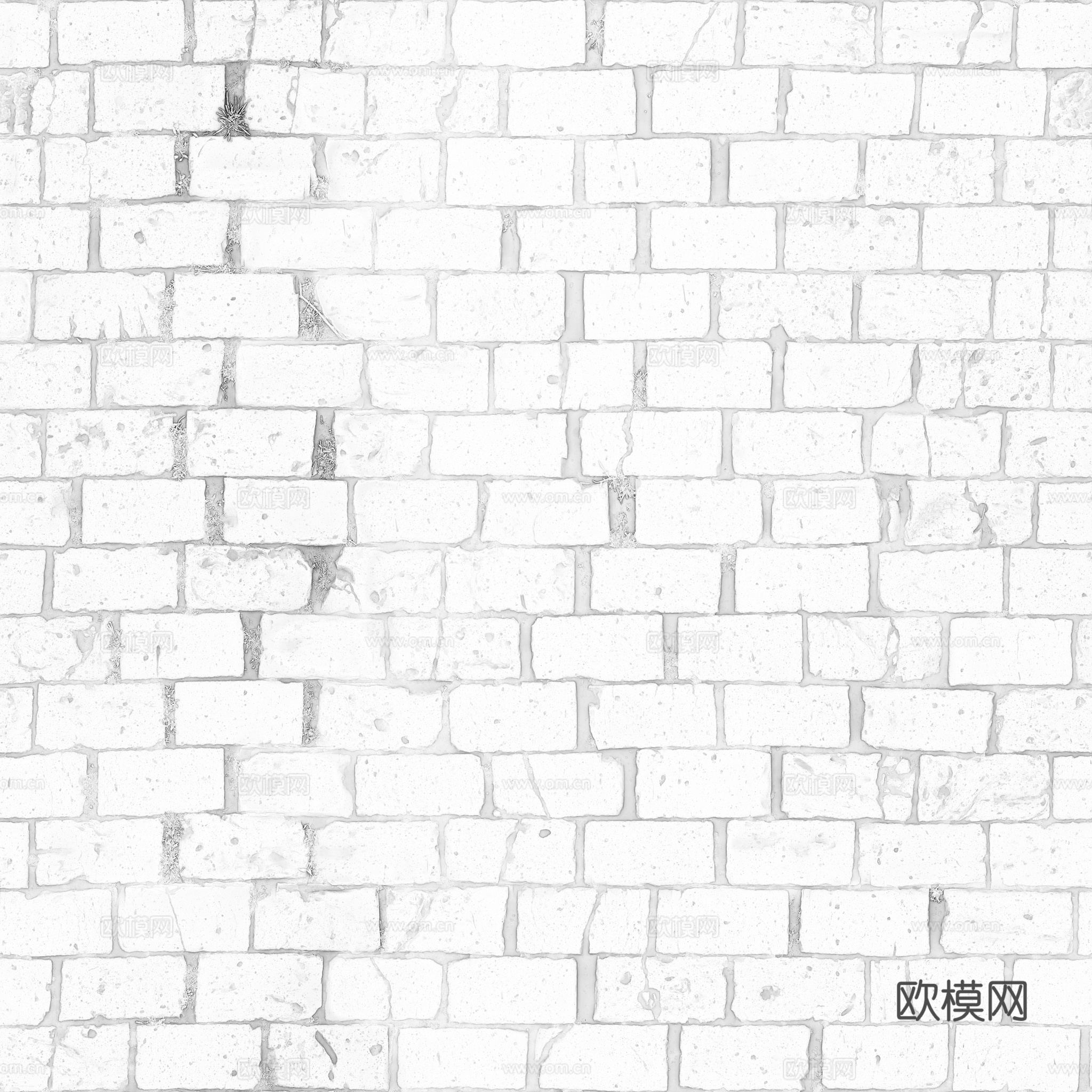 无缝破旧红砖户外砖铺路石铺路砖 PBR材质贴图 2k