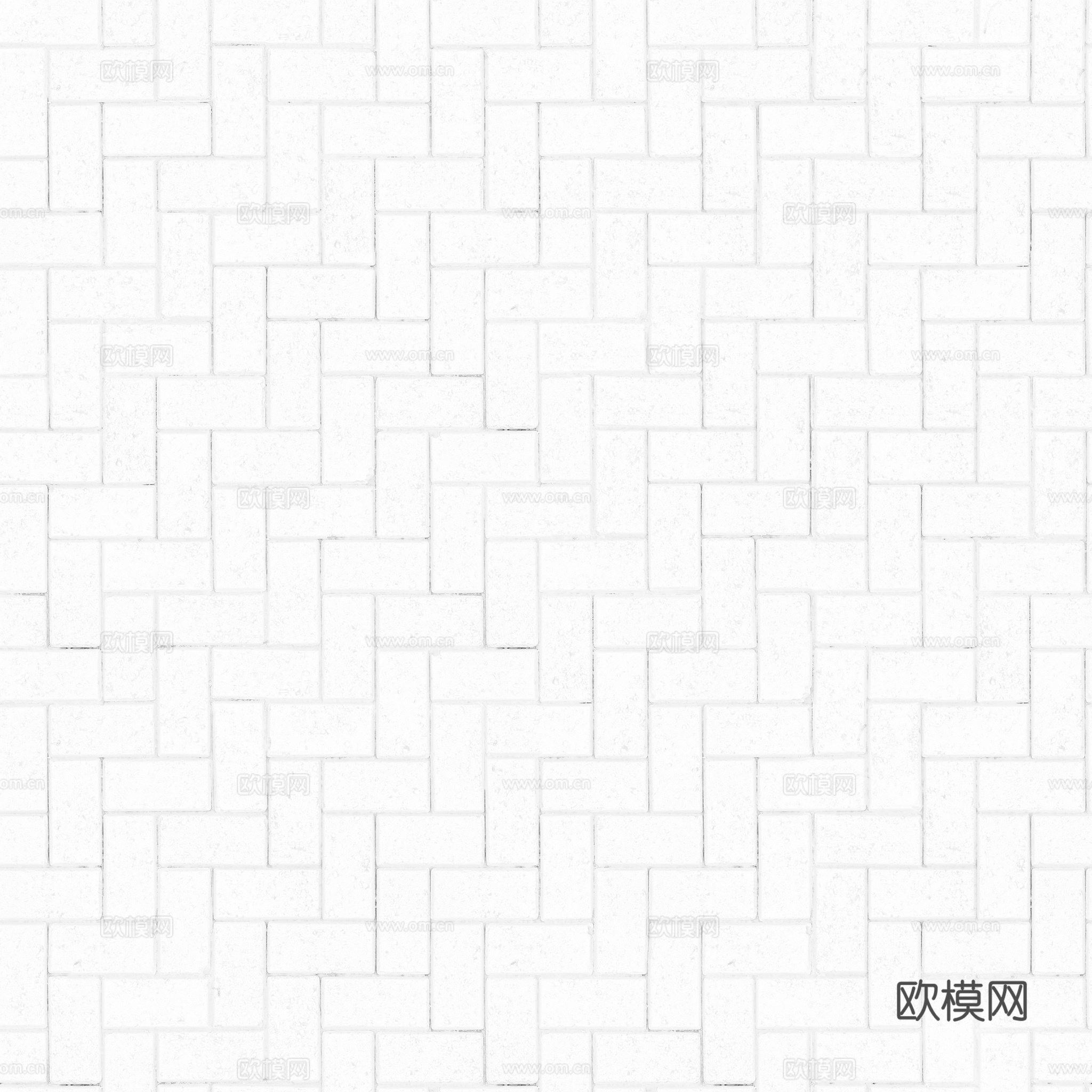 无缝土色水泥砖户外砖铺路石铺路砖 PBR材质贴图 2k