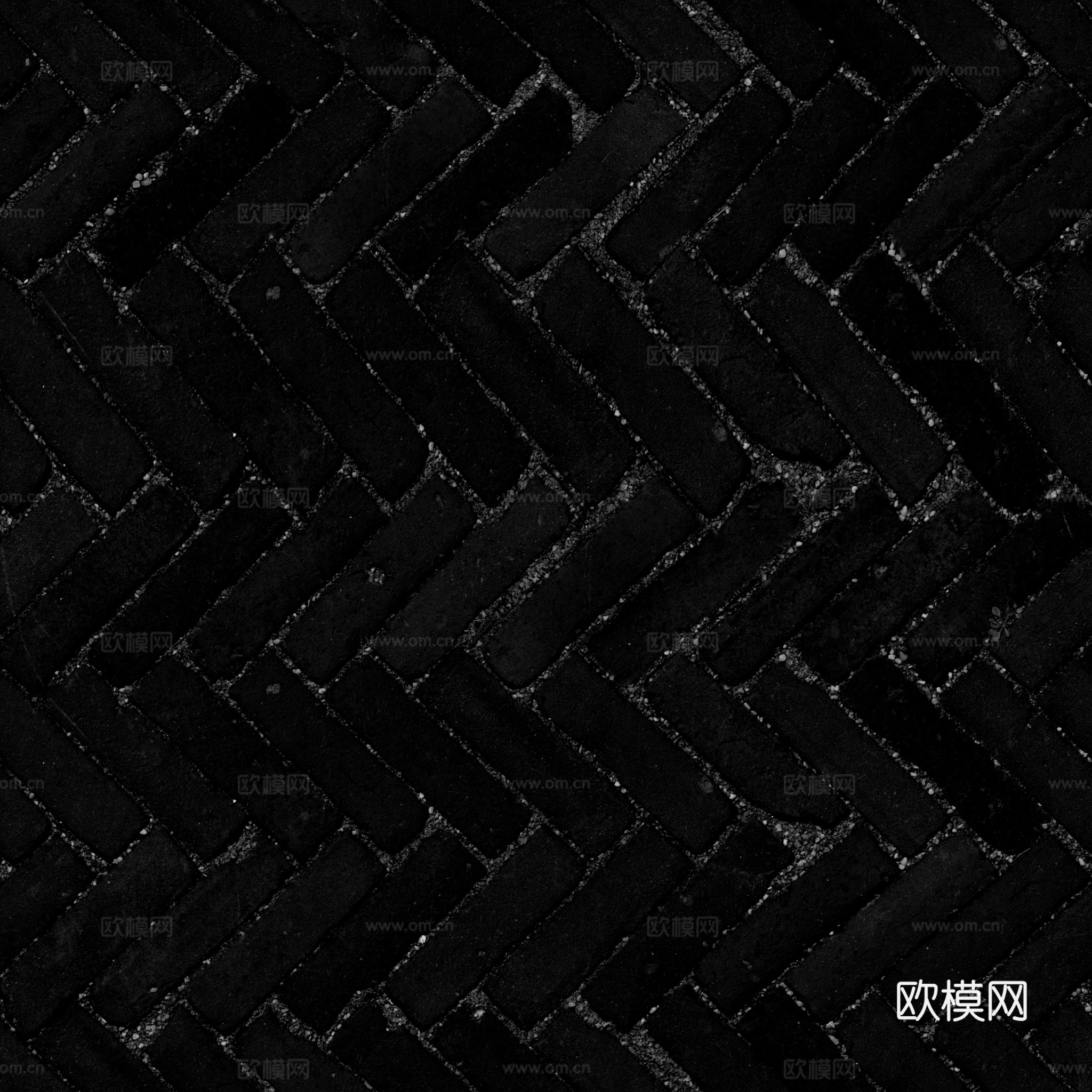 无缝老旧水泥砖地砖户外砖 PBR材质贴图 2k