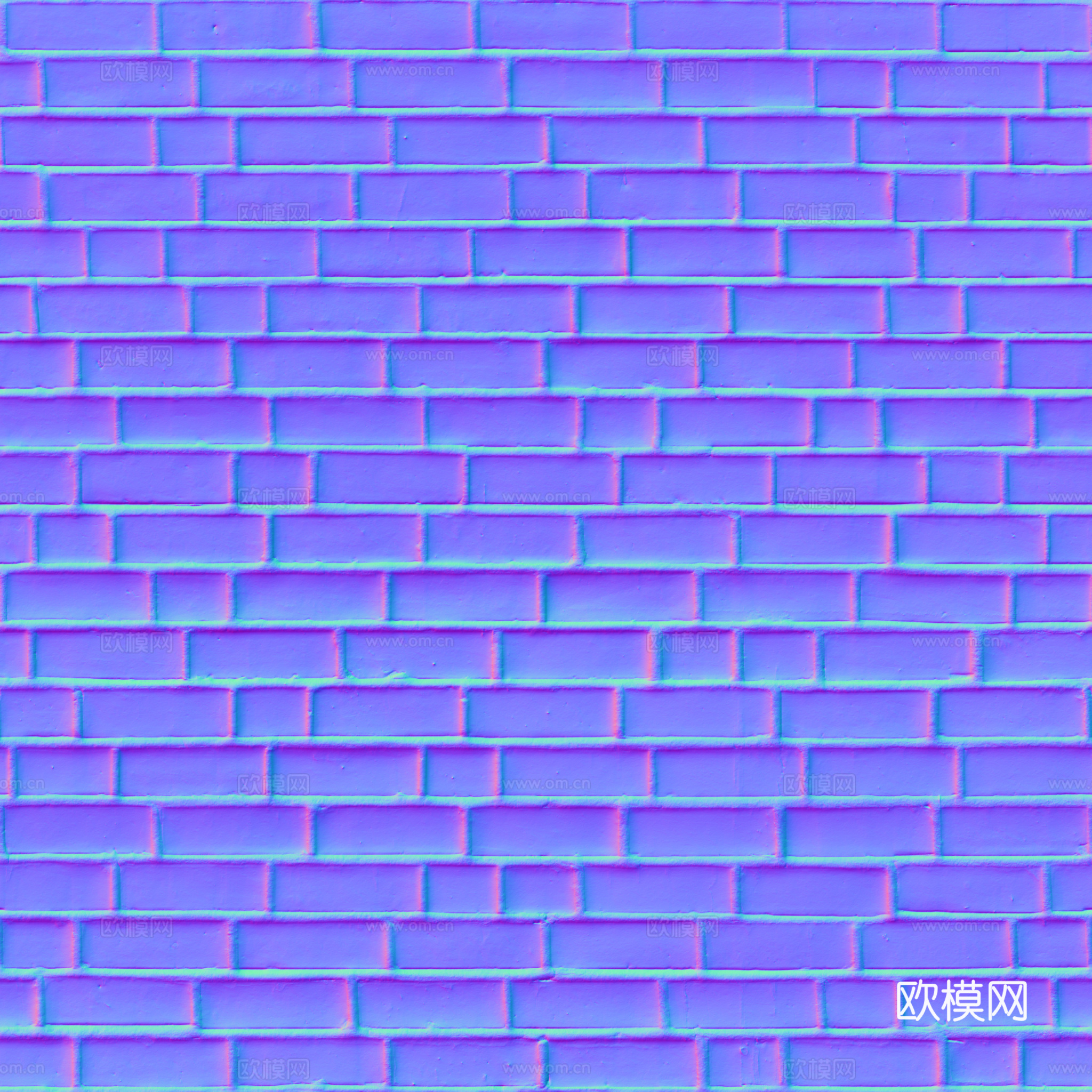 无缝红砖墙砖户外砖 PBR材质贴图 2k