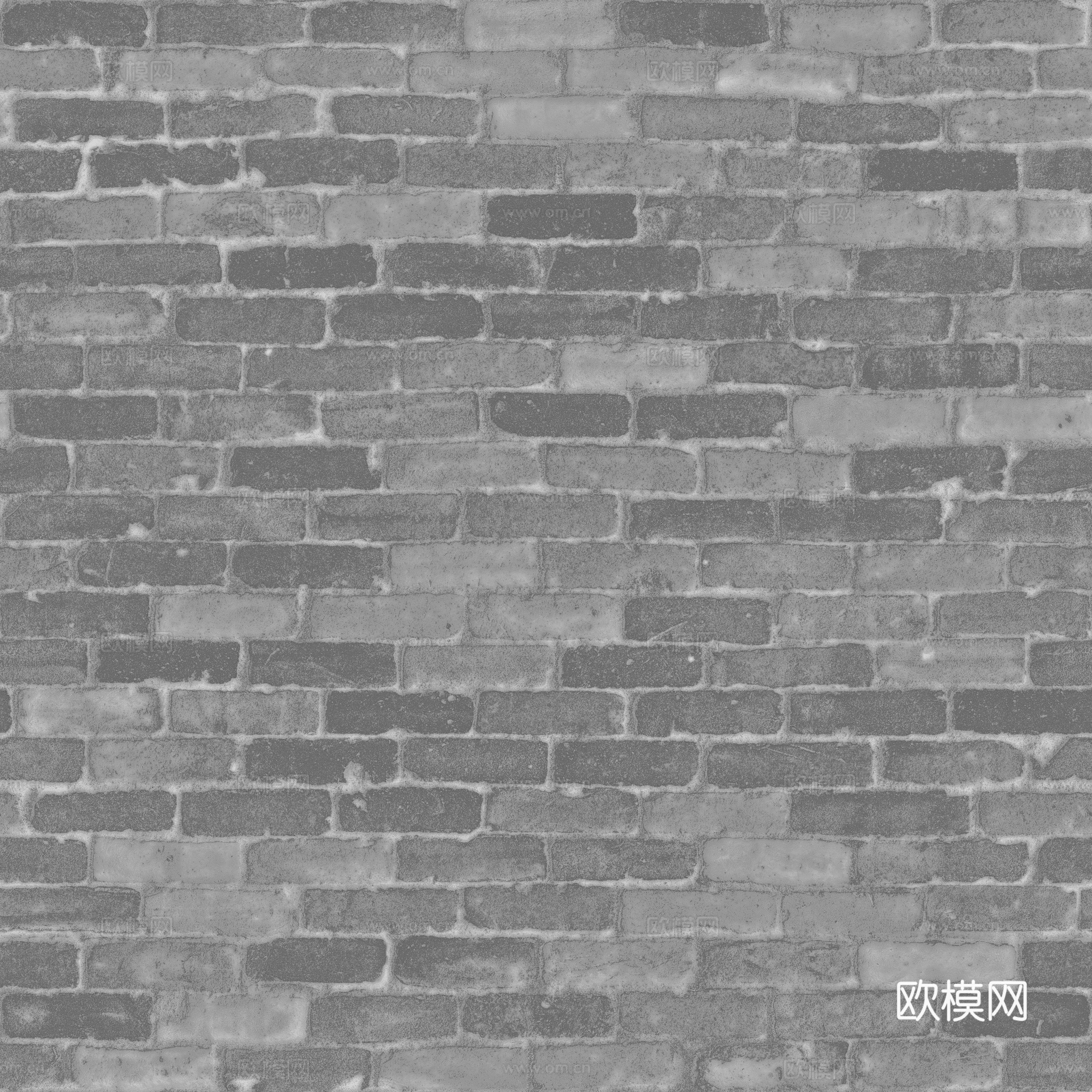 无缝老旧墙砖地砖户外砖铺路砖 PBR材质贴图 2k
