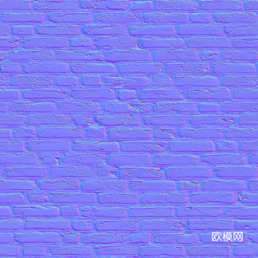 无缝破旧砖墙砖地 PBR材质贴图 1k