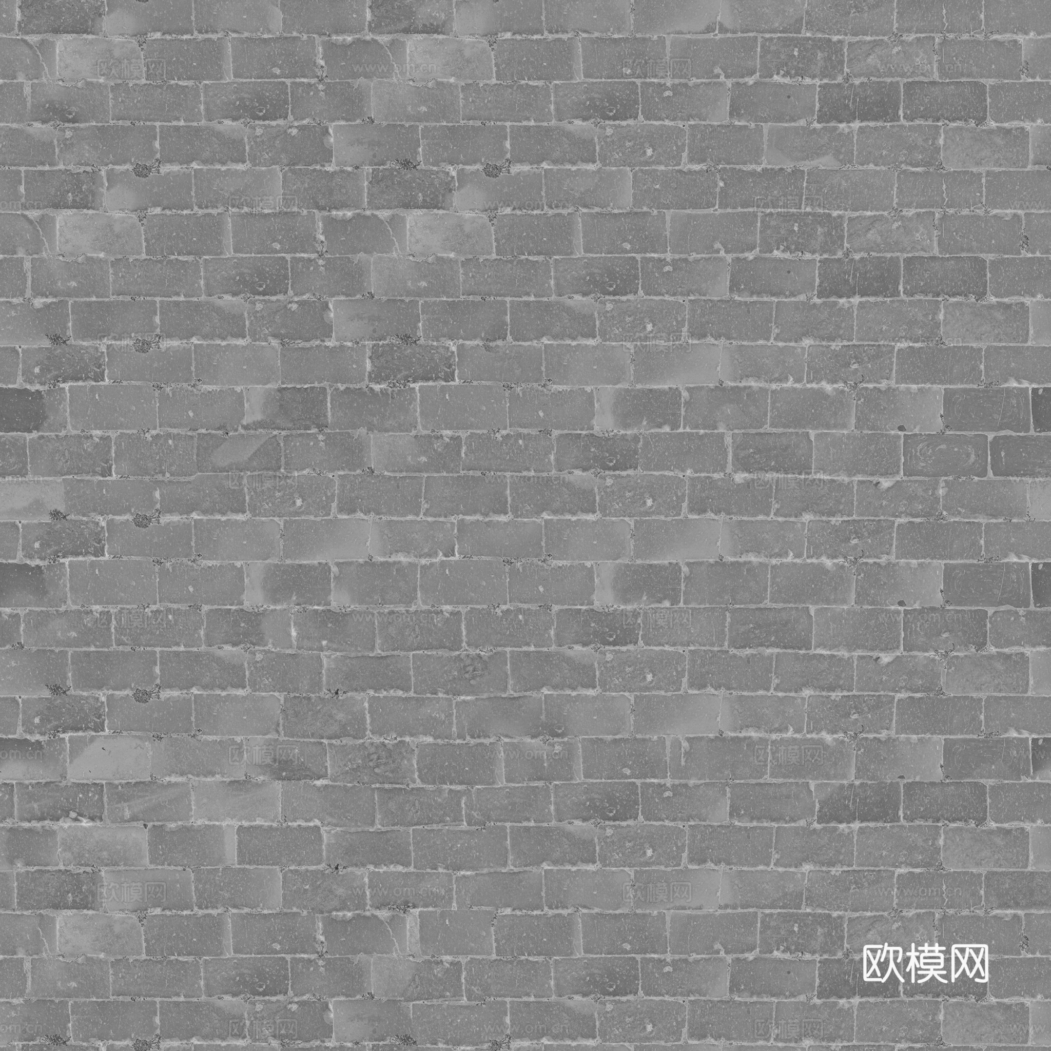 无缝红砖砖墙砖地老旧红砖 PBR材质贴图 2k