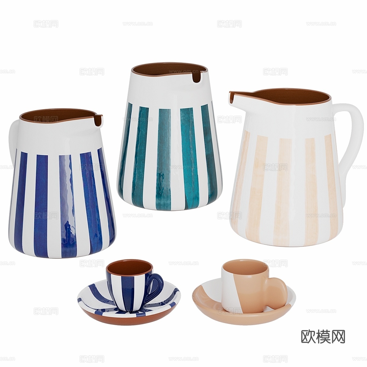 Dishes Casa Cubista餐具 水杯 水壶3d模型下载