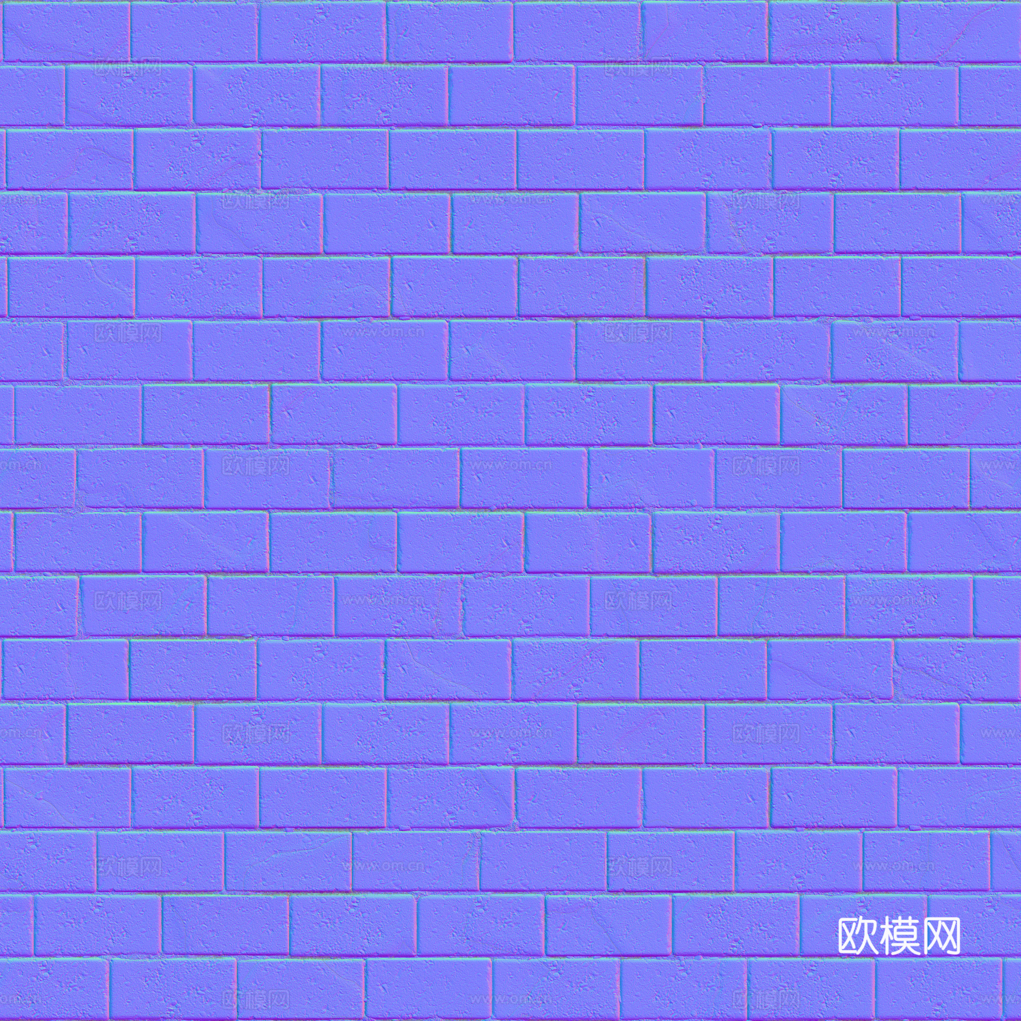 无缝红砖户外砖铺路石铺路砖 PBR材质贴图 2k