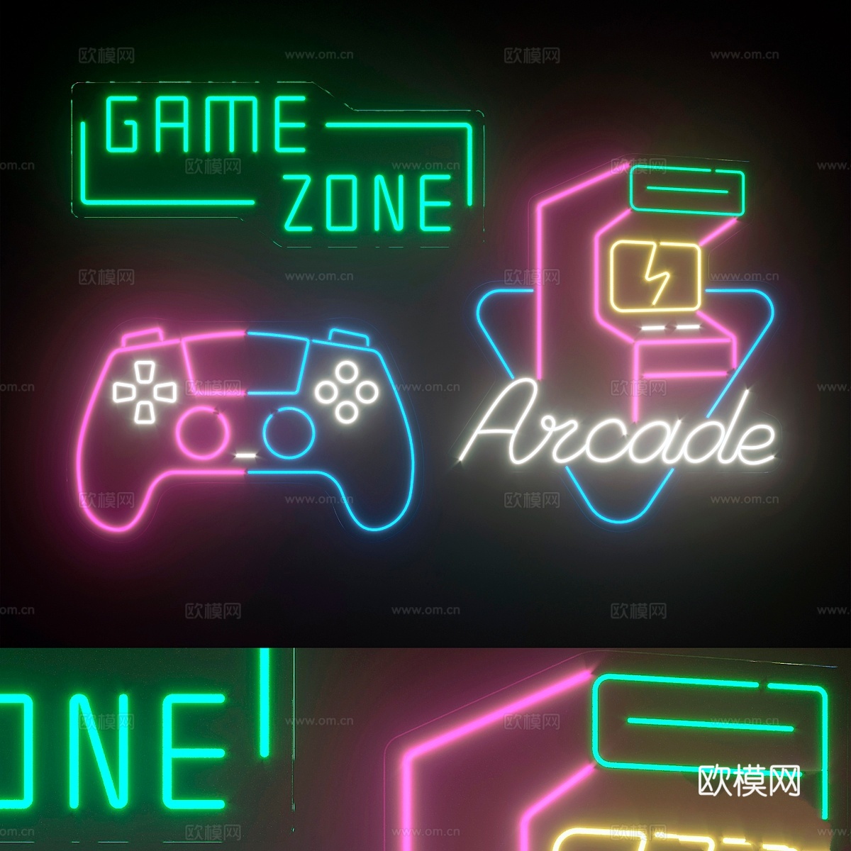 霓虹灯3d模型