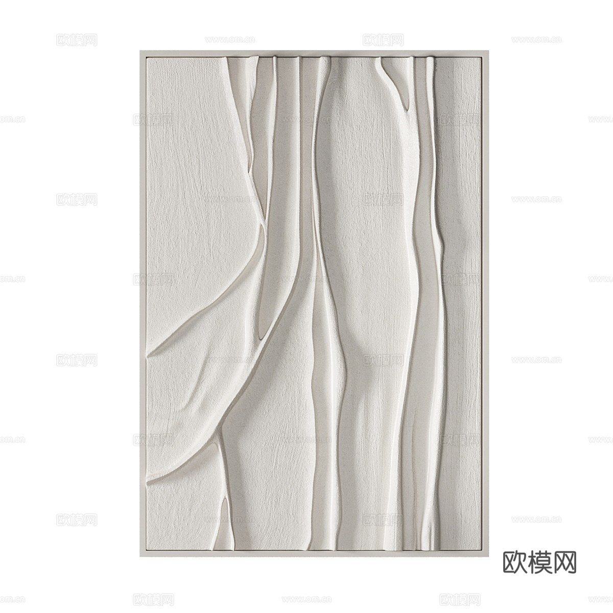 现代侘寂装饰板3d模型