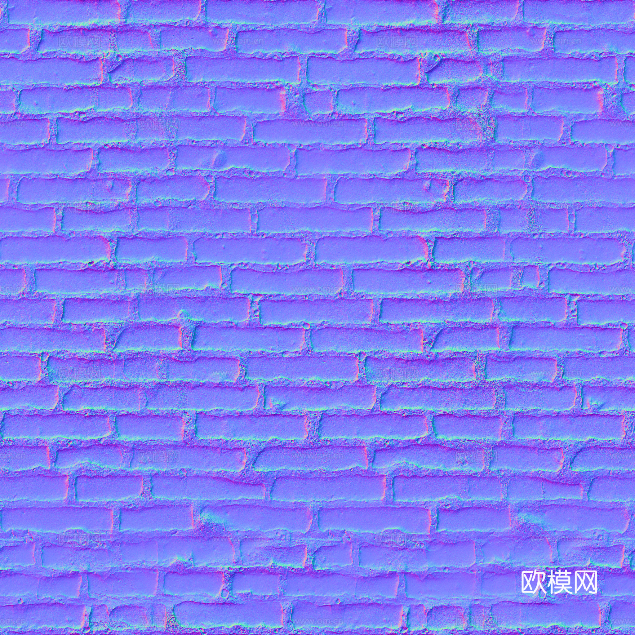 无缝红砖青砖户外砖铺路石铺路砖 PBR材质贴图 2k