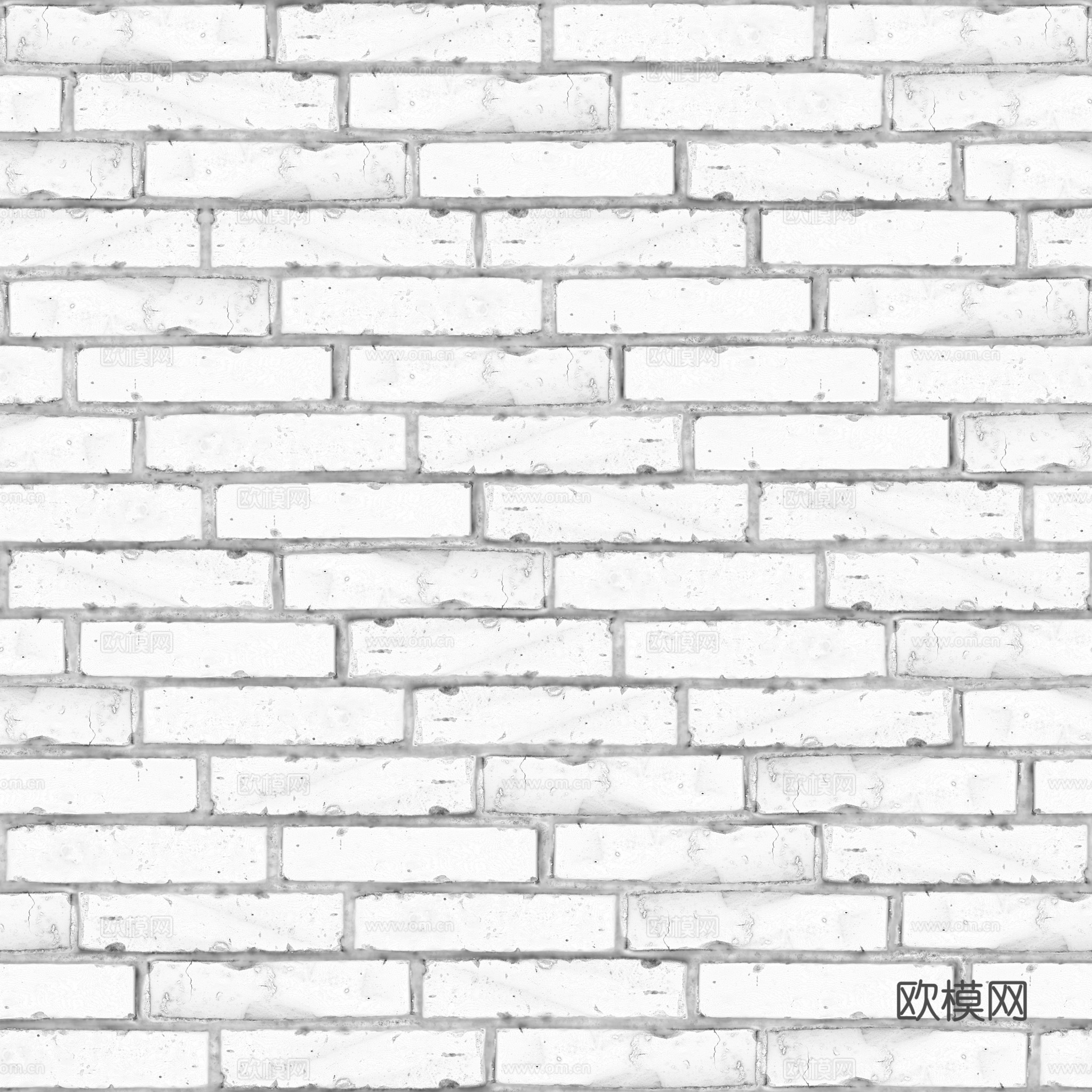 无缝黑色砖墙 PBR材质贴图 2k