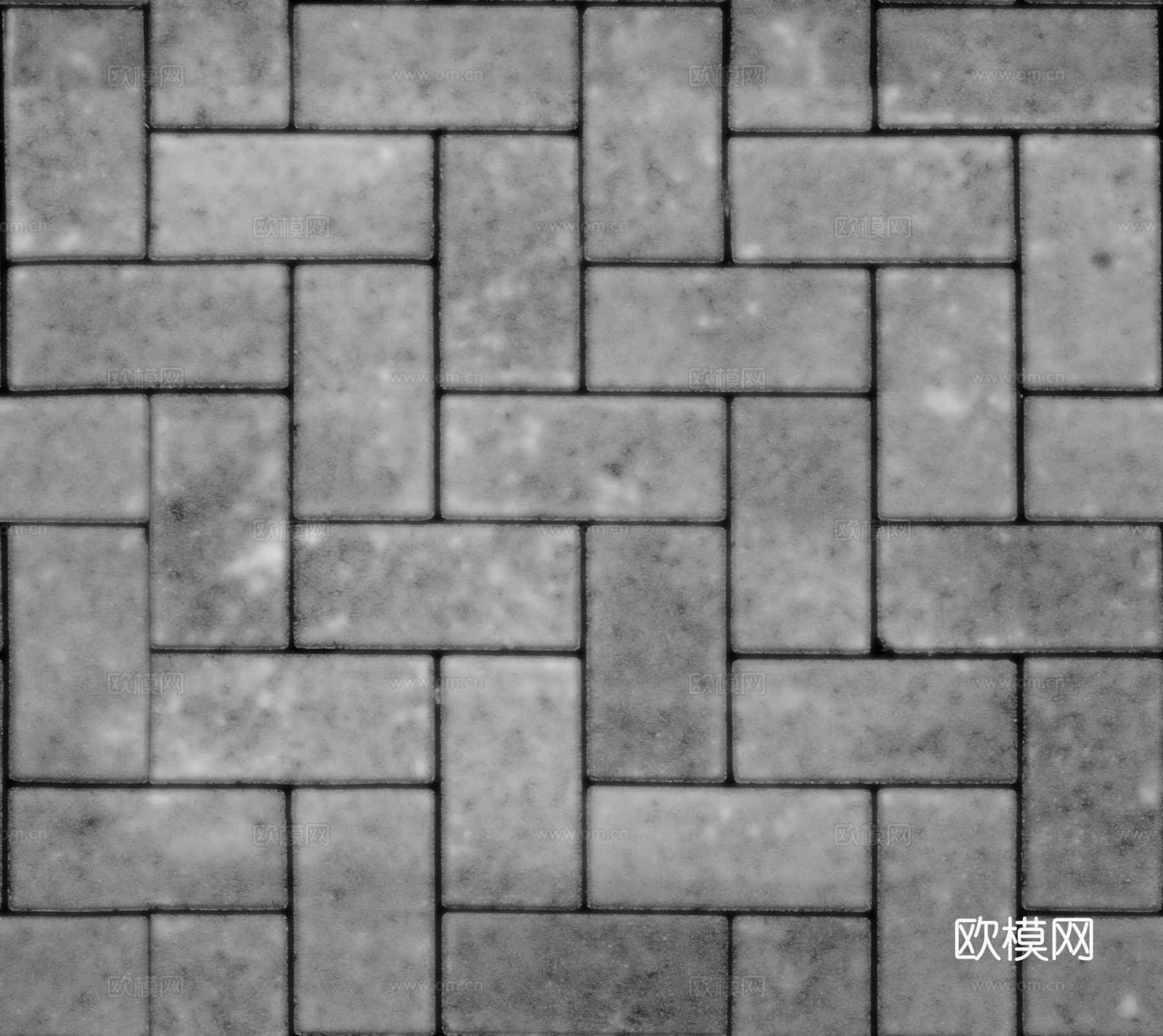 无缝青砖户外砖户外地面 PBR材质贴图 2k
