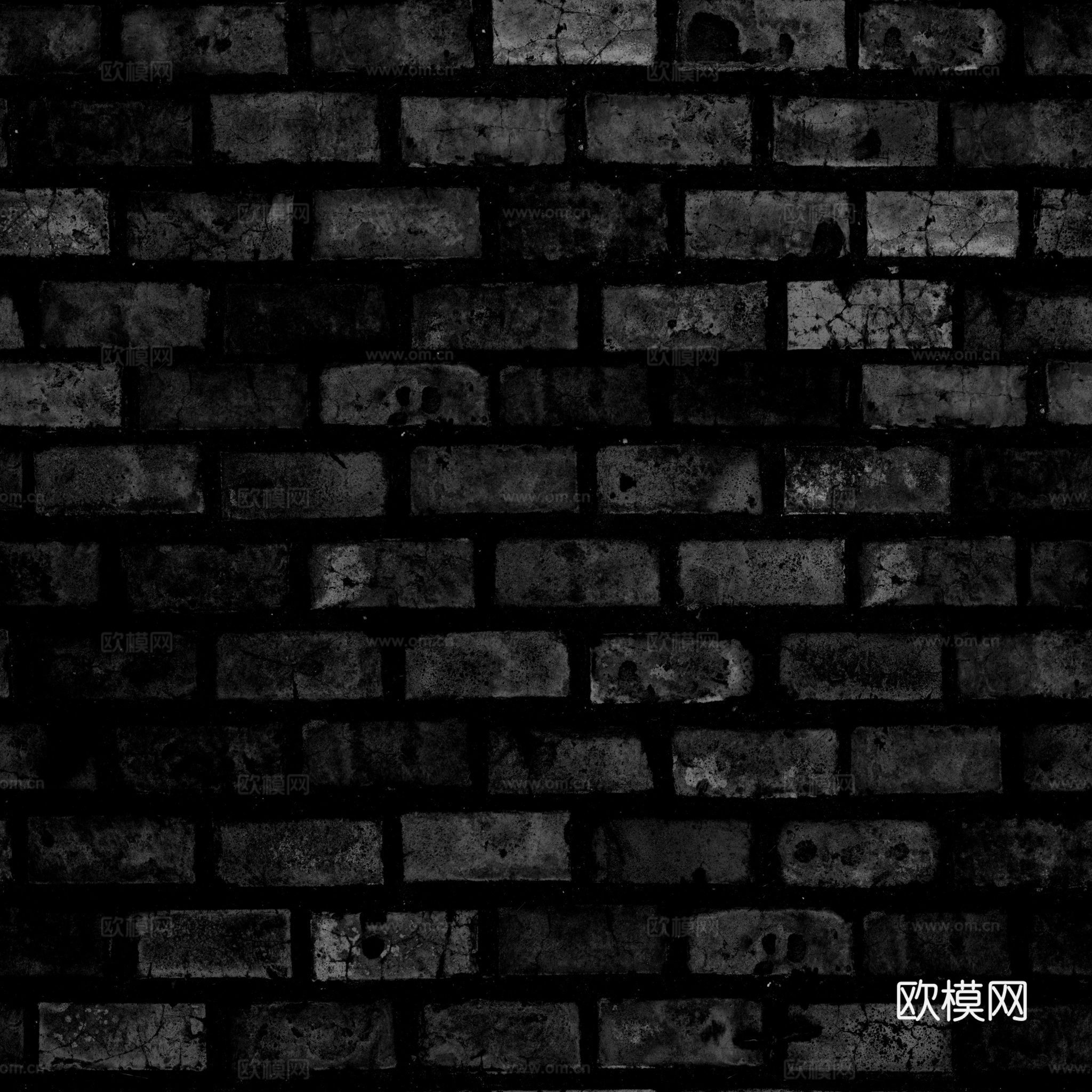 无缝老旧青砖石砖地砖户外砖 PBR材质贴图 2k