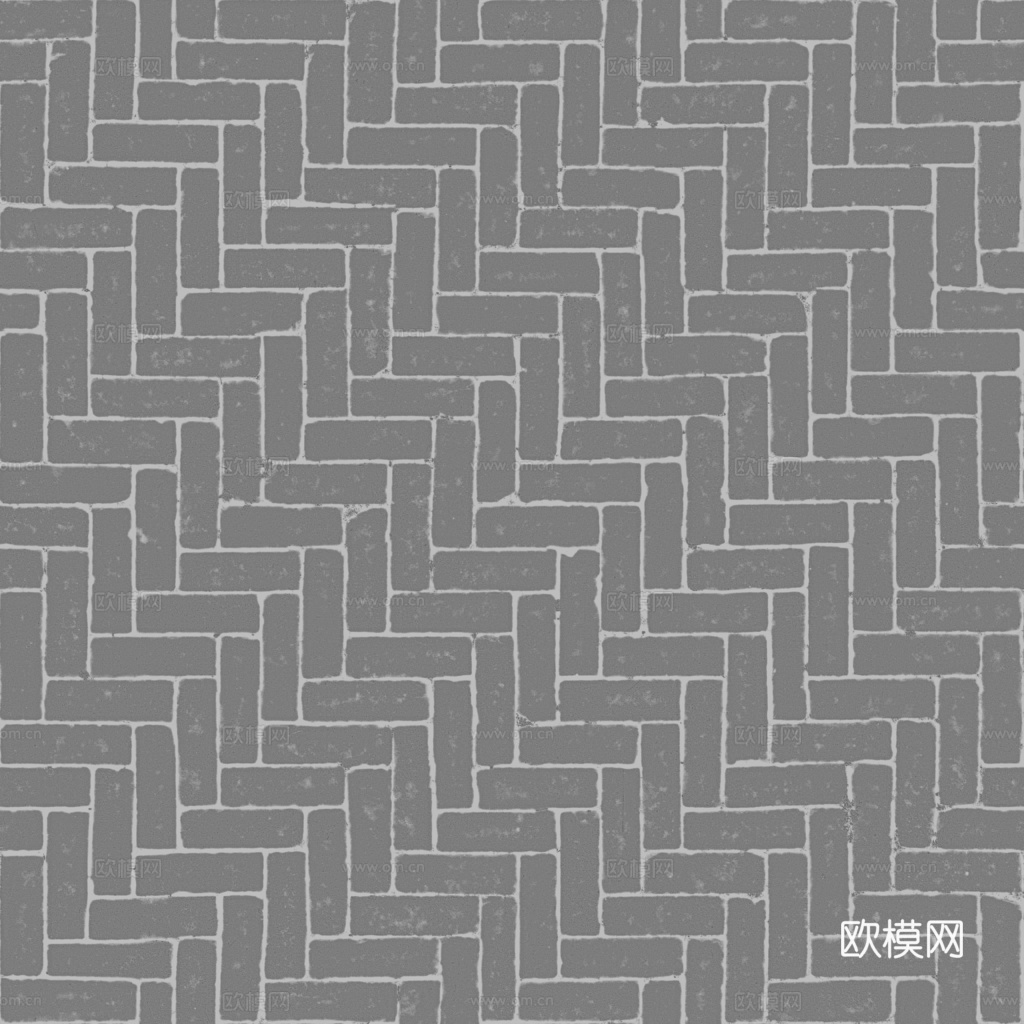 无缝红砖户外砖铺路石铺路砖 PBR材质贴图 1k