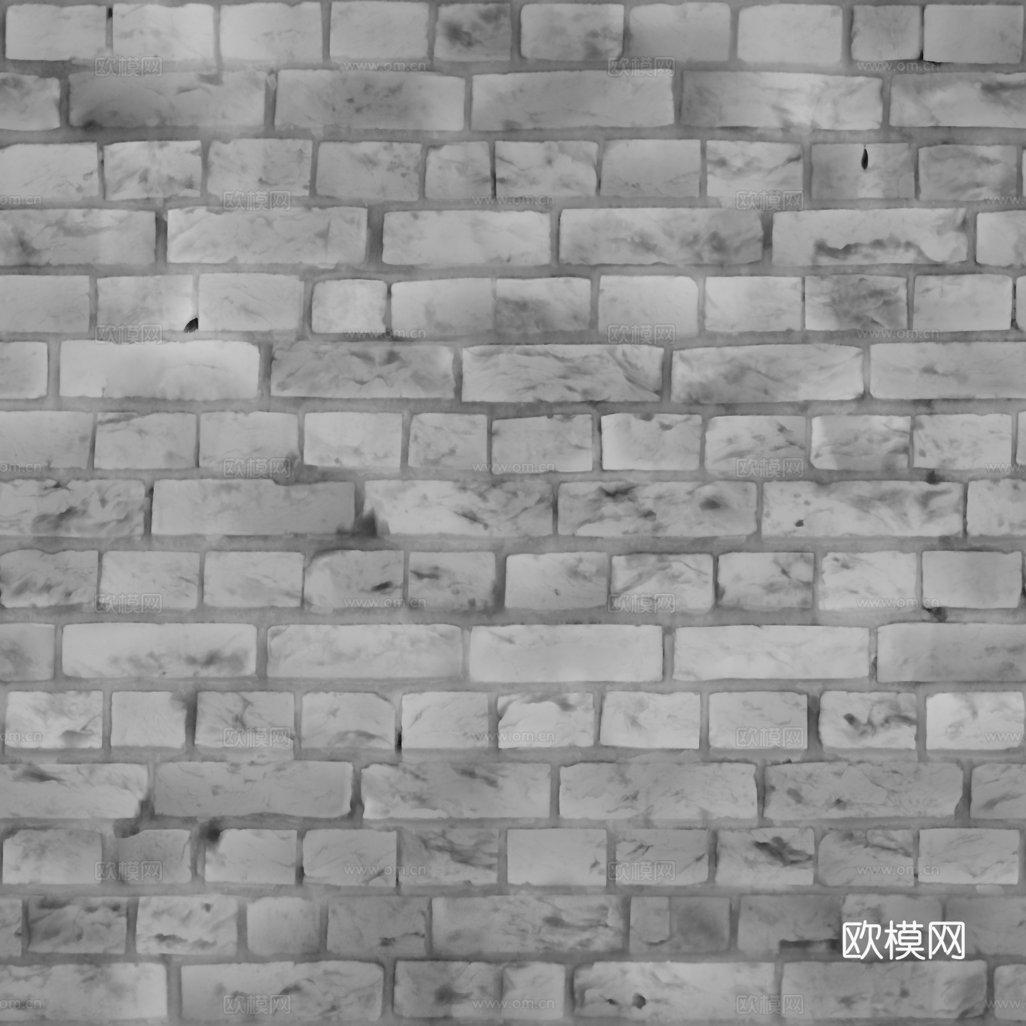 无缝老旧红砖墙砖户外砖 PBR材质贴图 2k