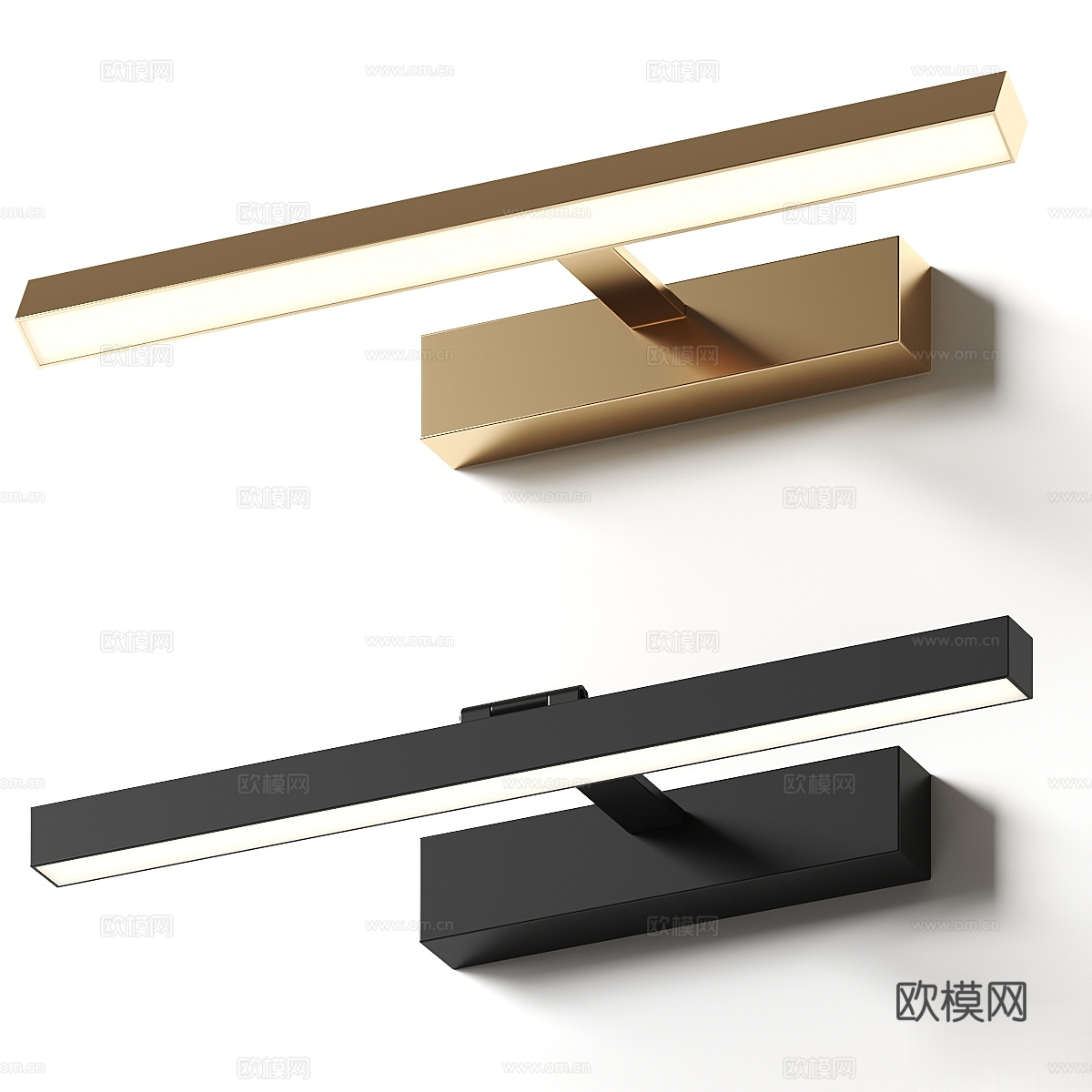 现代轻奢壁画灯 镜前灯3d模型下载（渲染图1）