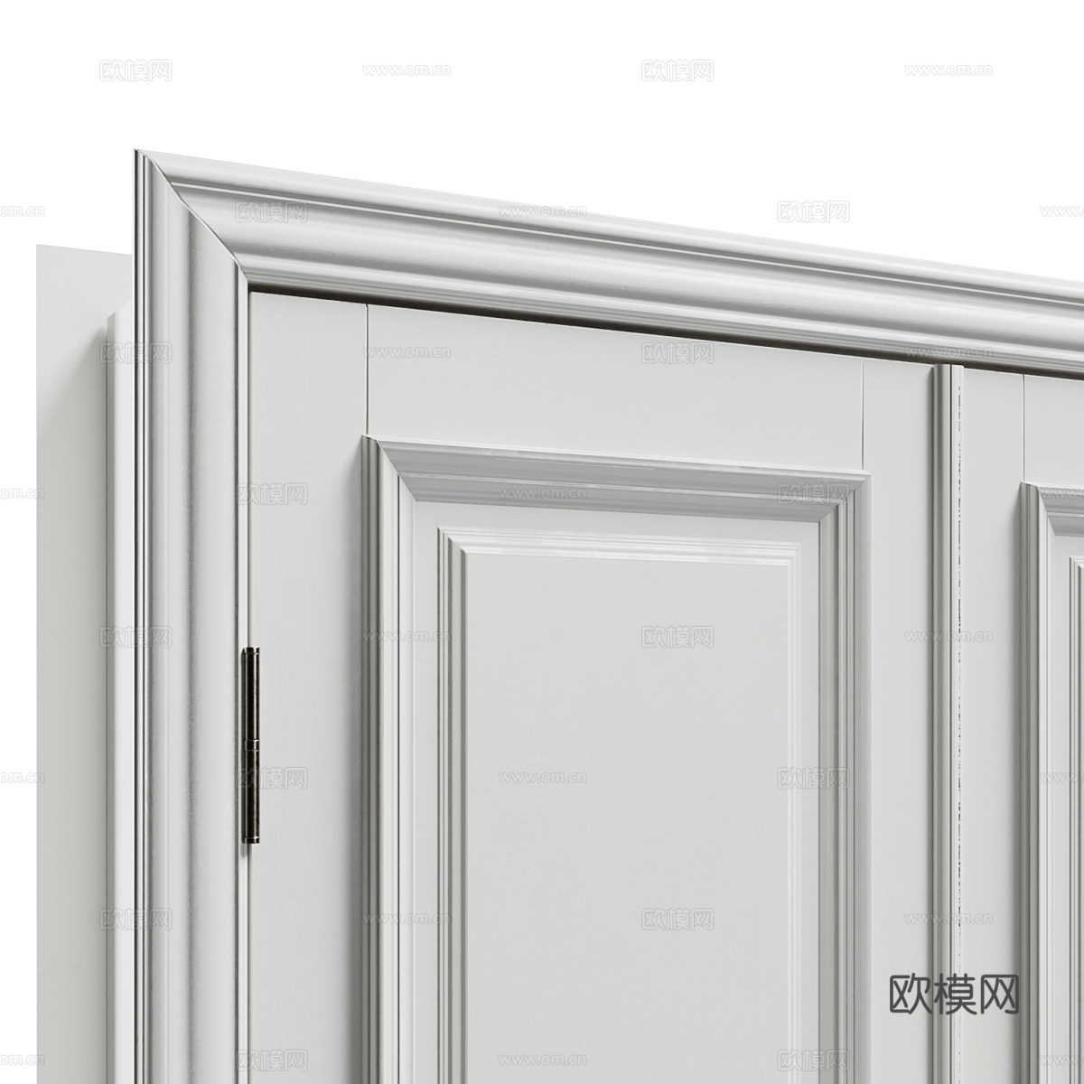 美式简约对开门 双开门 室内门3d模型下载（渲染图3）