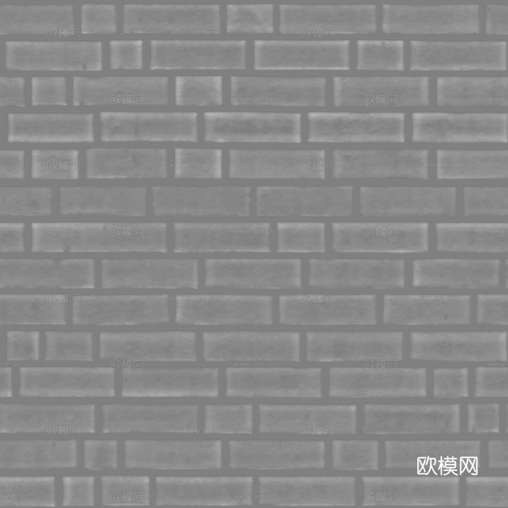 无缝红砖砖墙 PBR材质贴图 1k